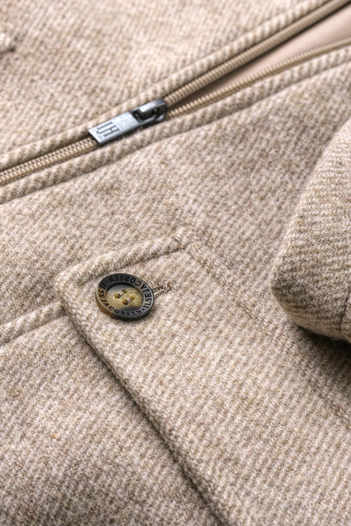 Mid-Length Zip Jacket - Greige