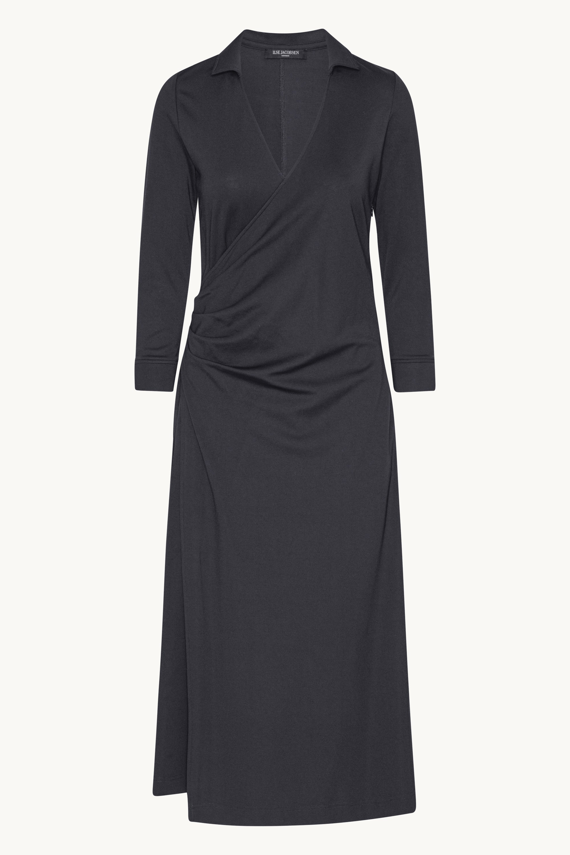 Long Sleeved Dress Pleats - Dark Indigo