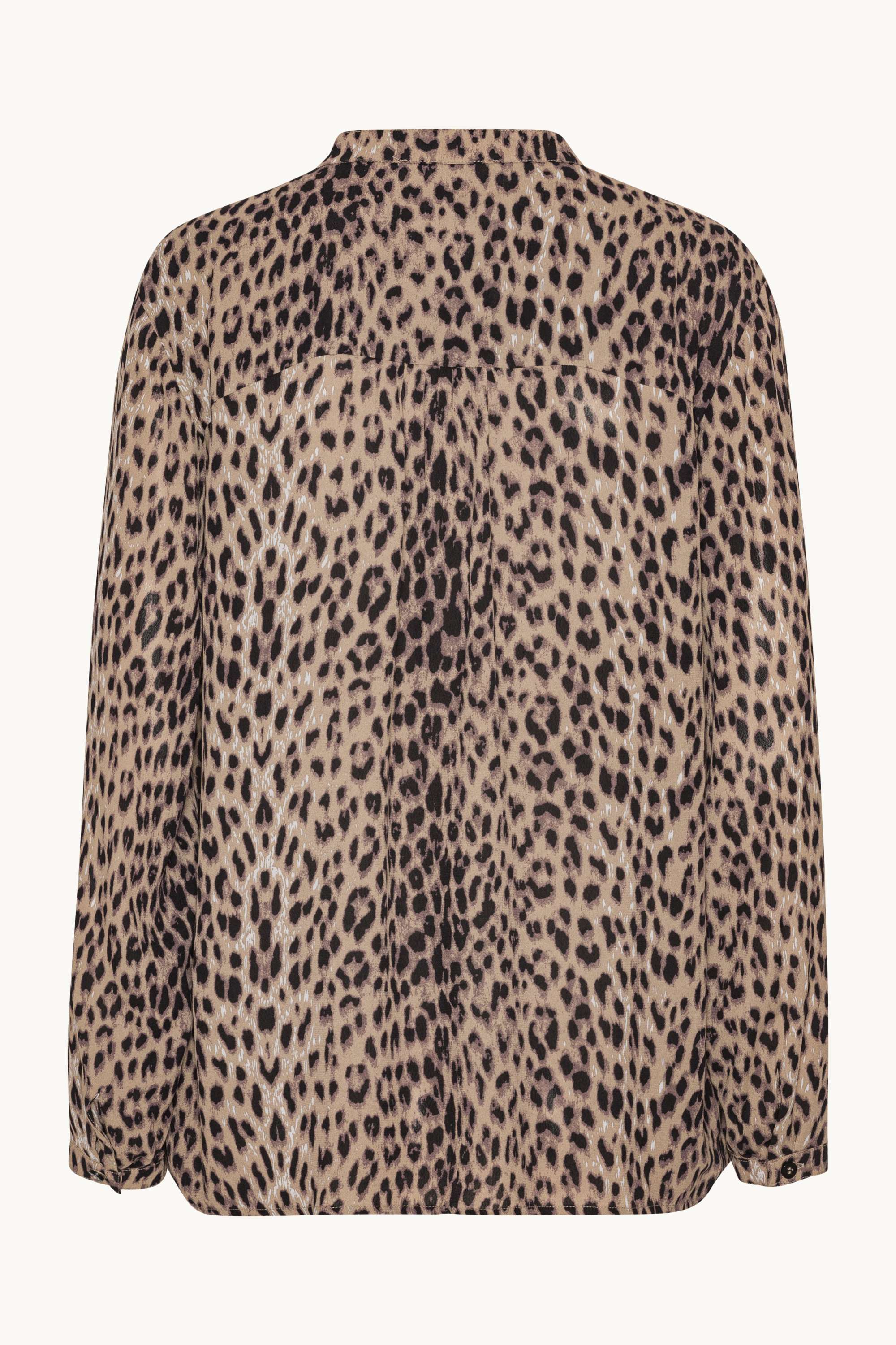 Shirt With Half Placket - Brown Panthera Print