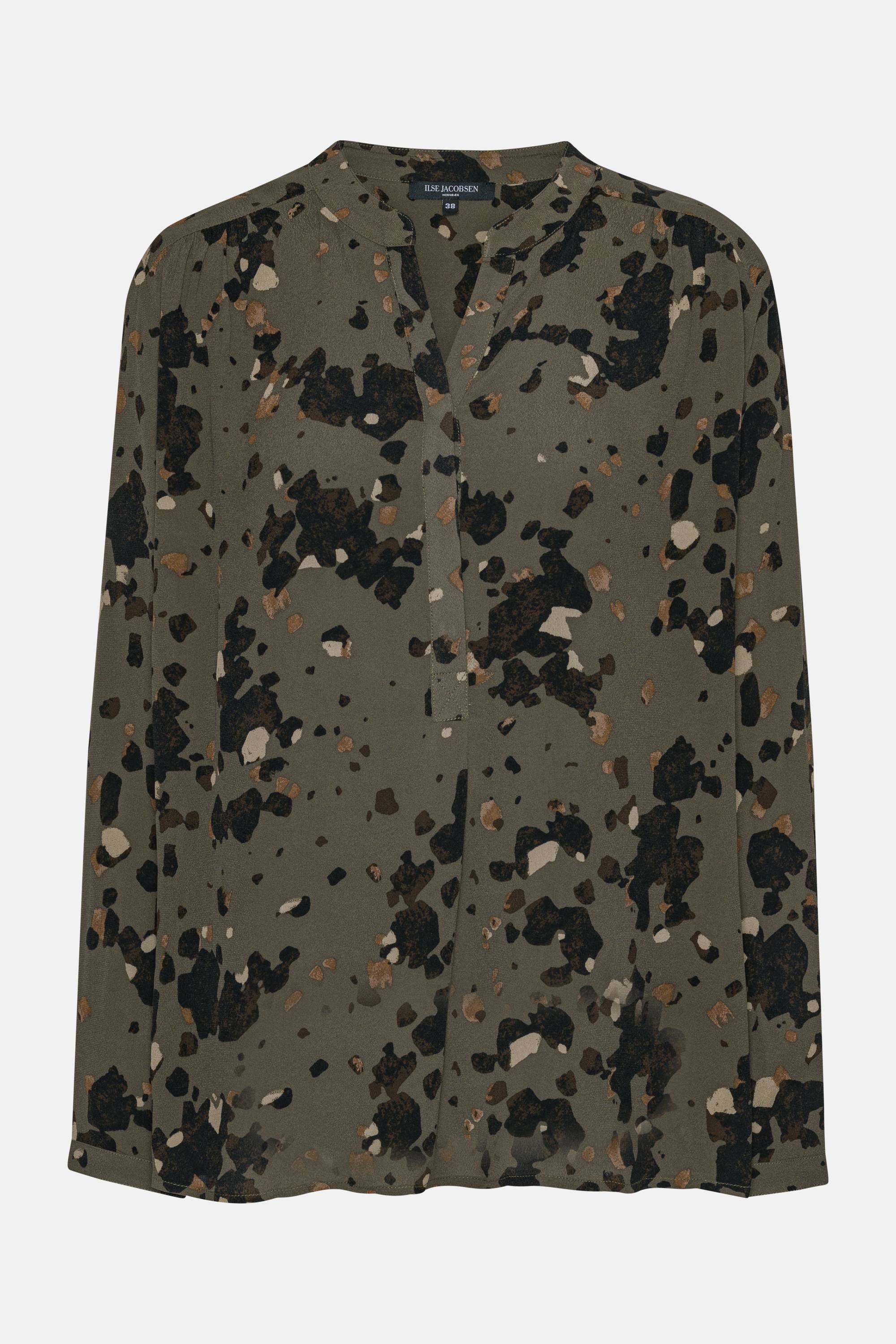 Shirt With Half Placket - Graphic Camo