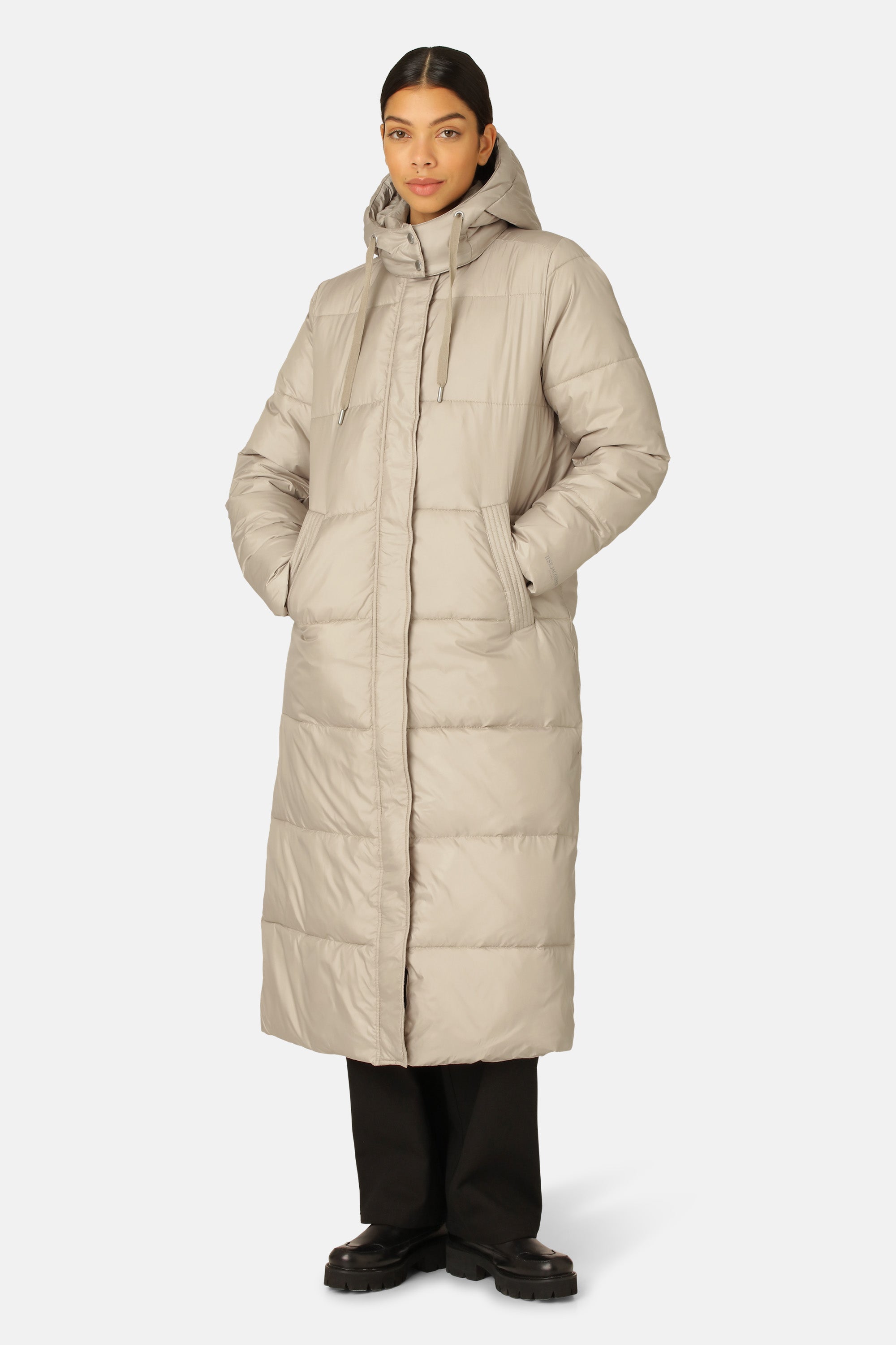 Padded Long Coat Cobblestone - Main Image