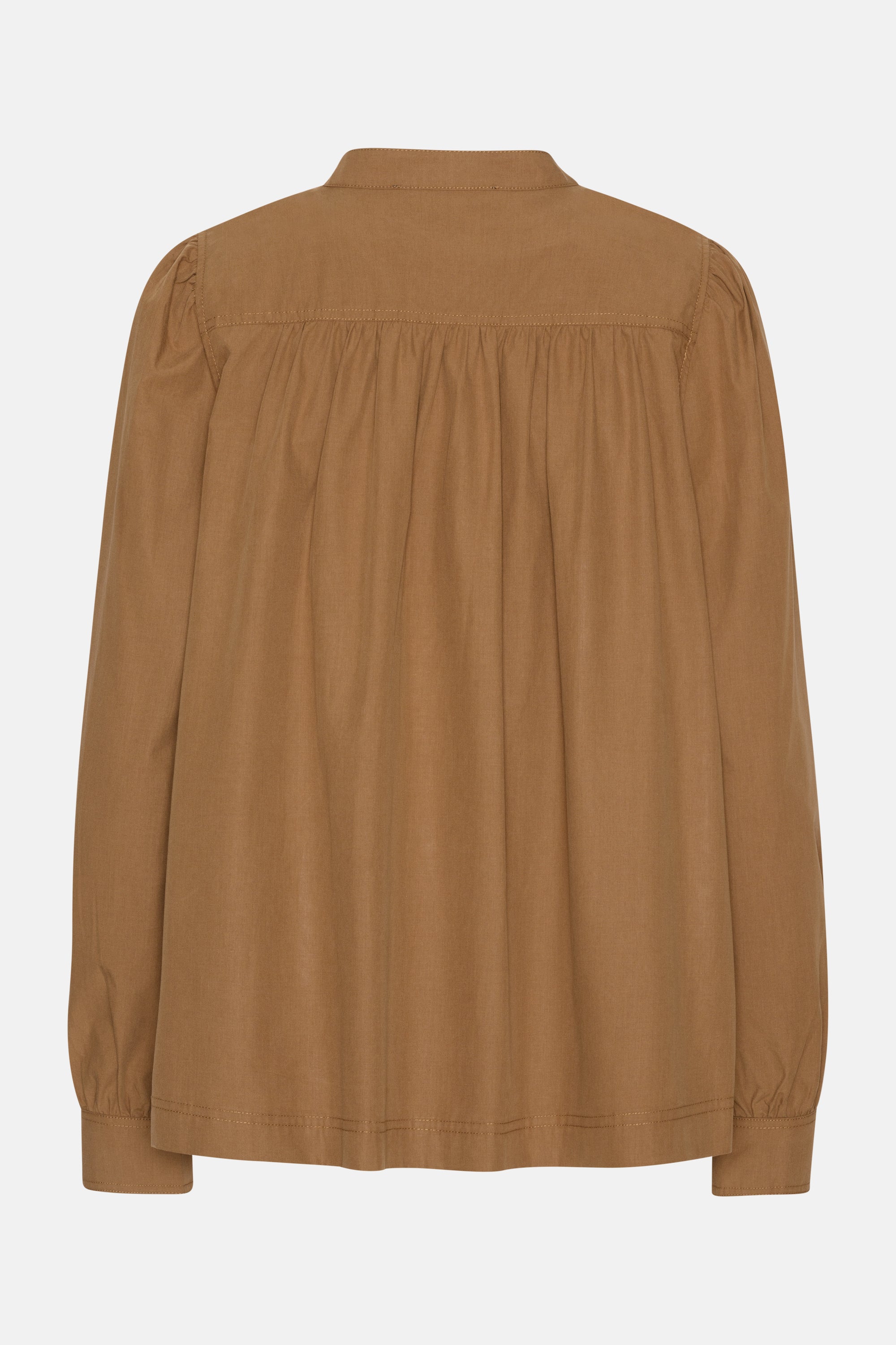 Shirt With Gather - Brandy