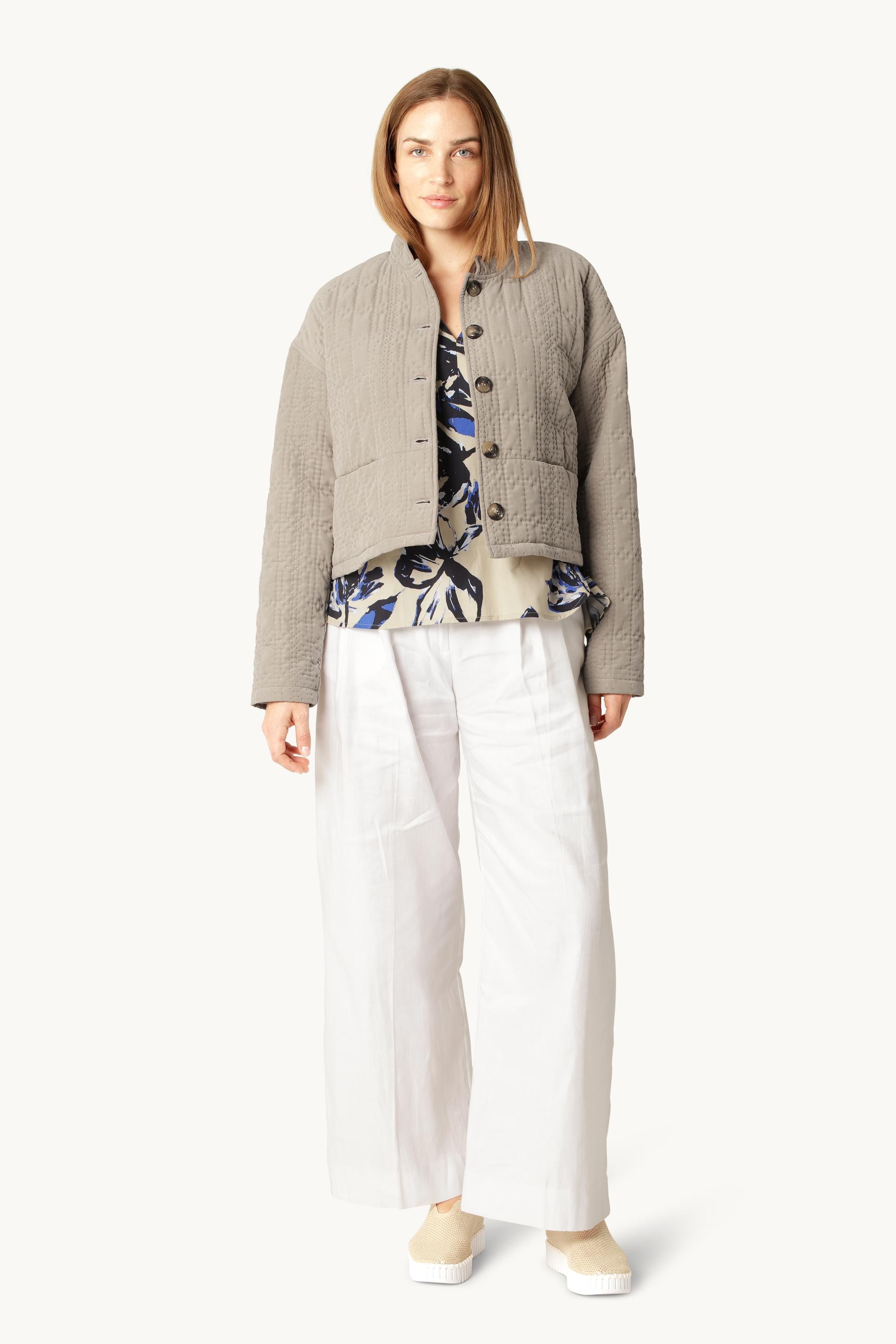 Short Quilt Jacket - Greige
