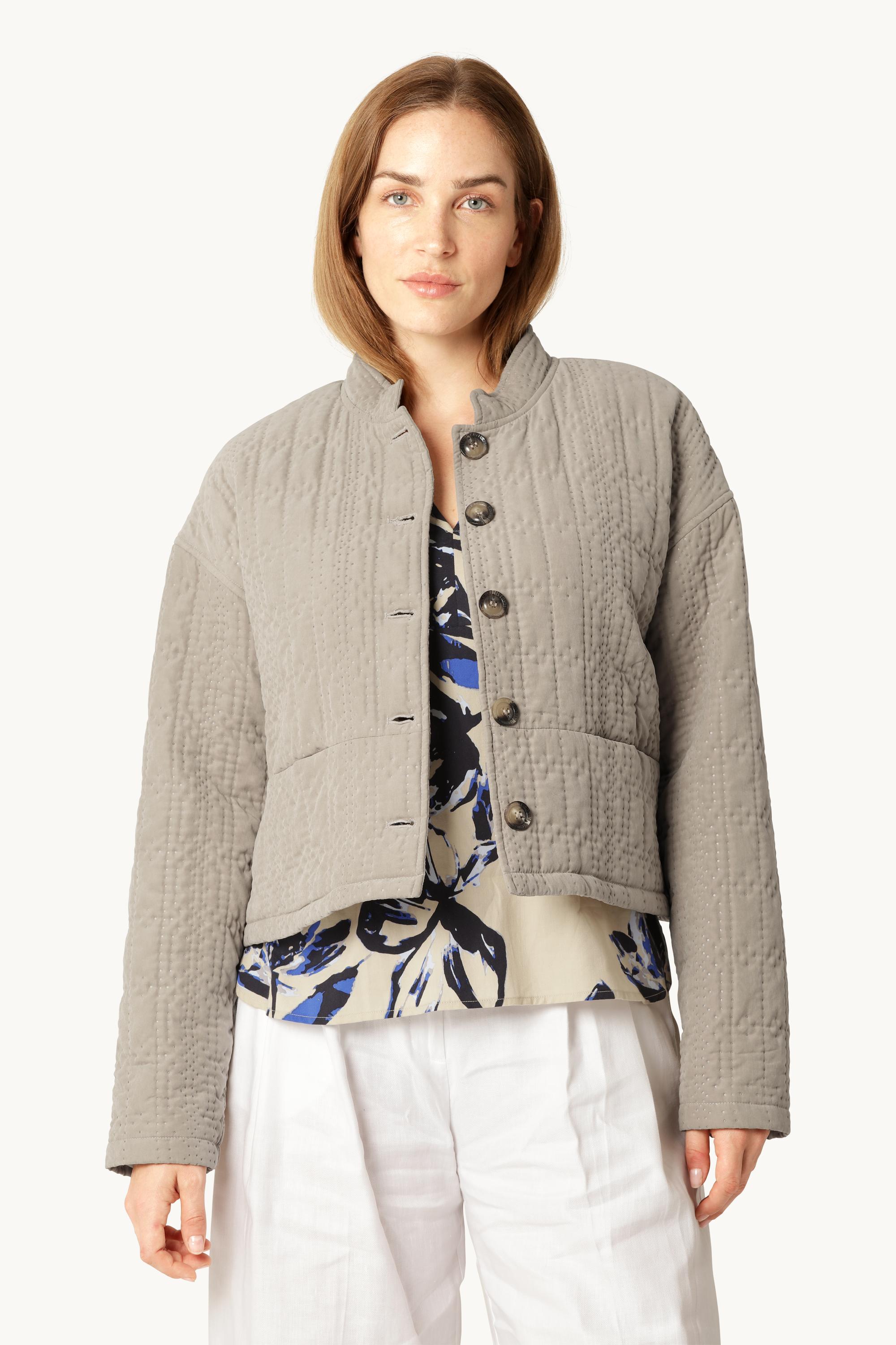 Short Quilt Jacket - Greige