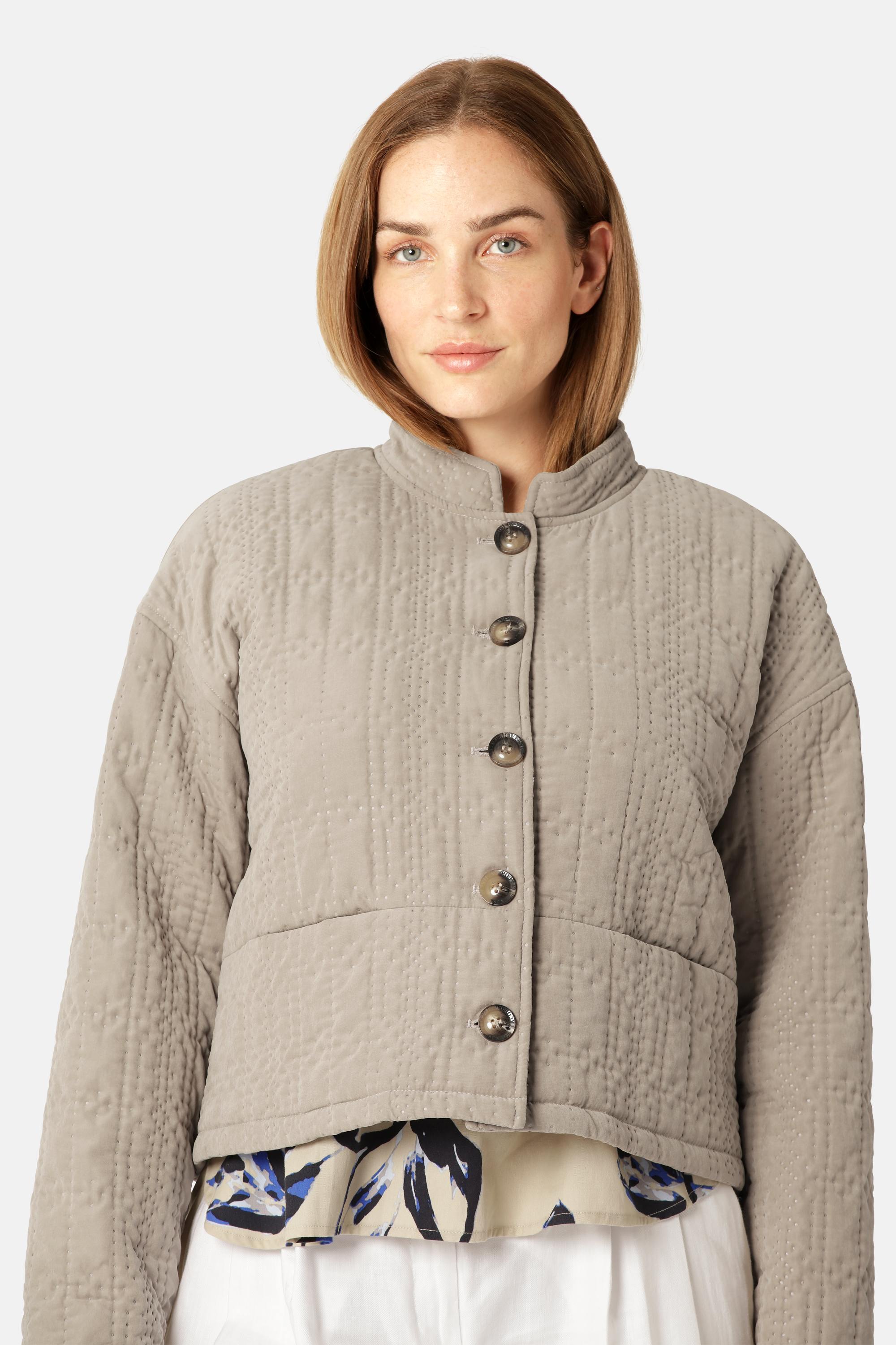 Short Quilt Jacket - Greige