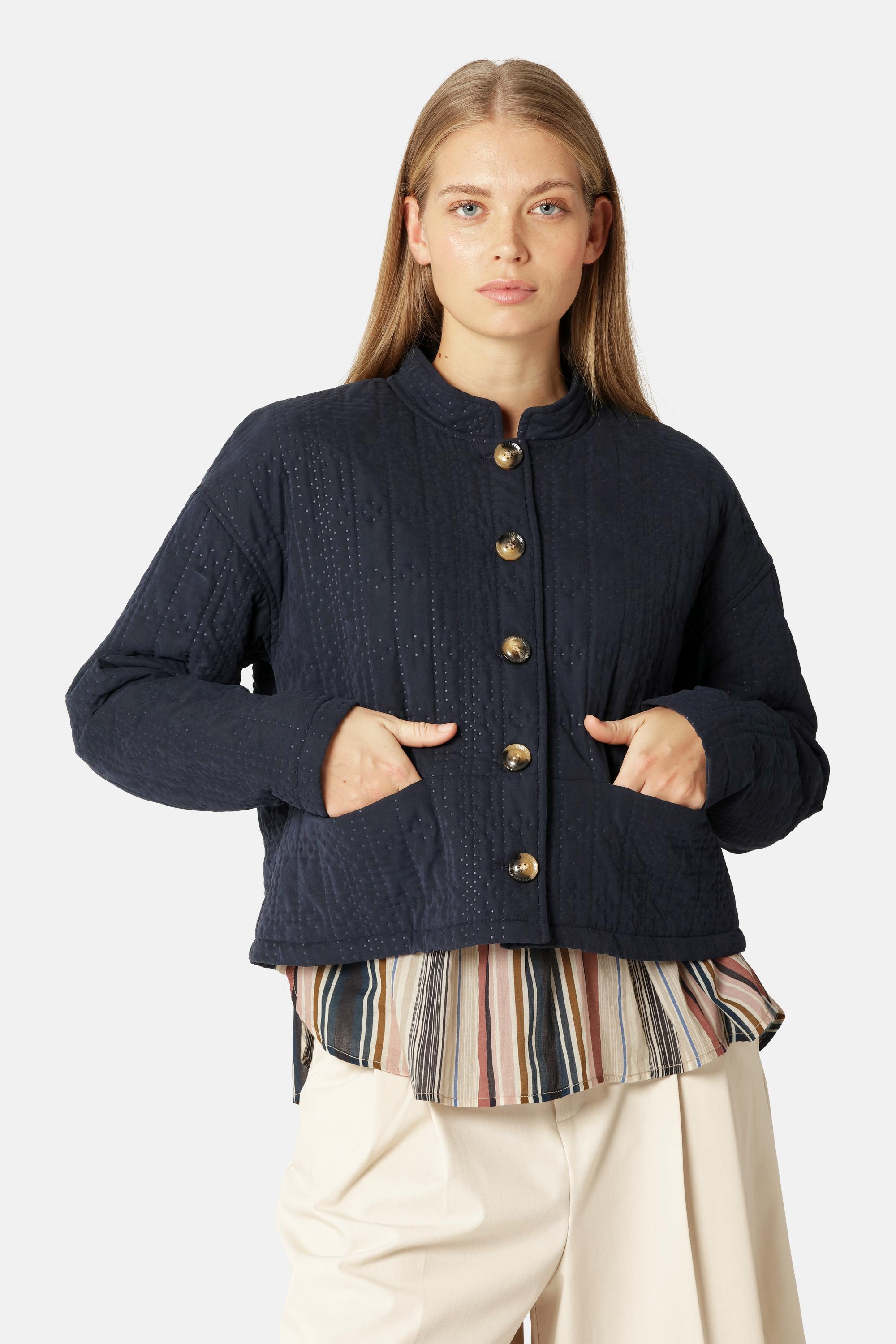 Short Quilt Jacket - Dark Indigo