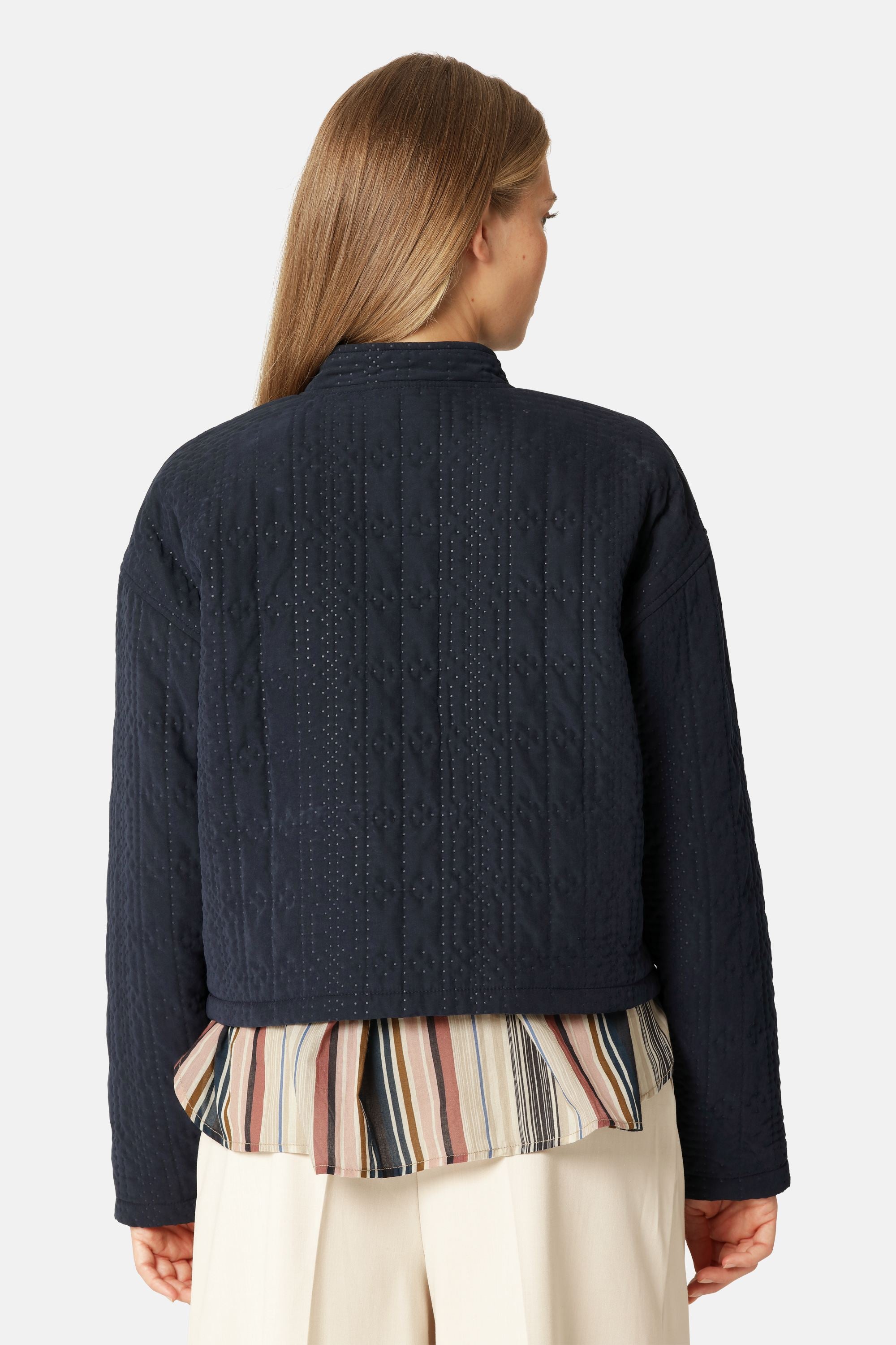 Short Quilt Jacket - Dark Indigo