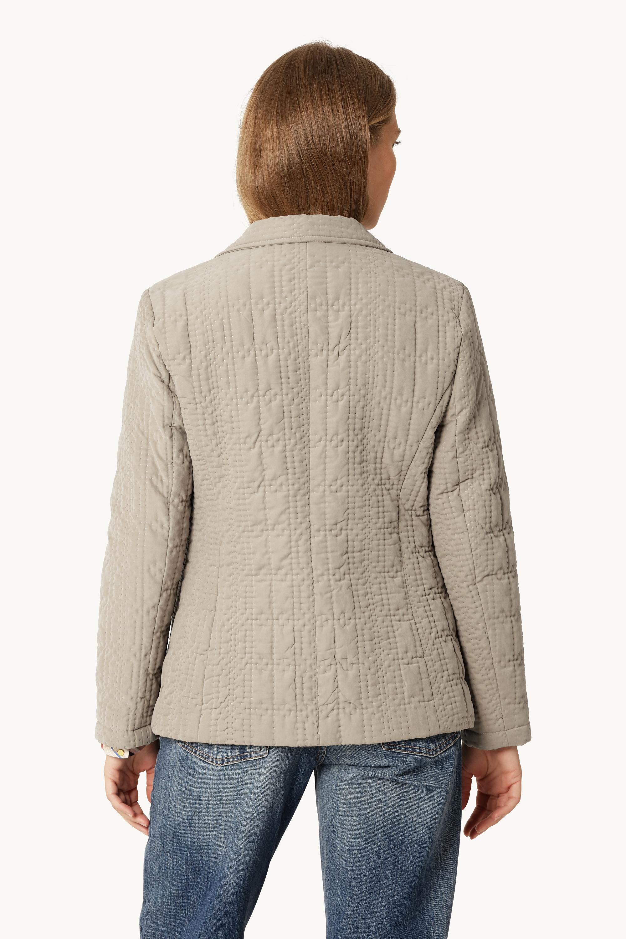 Quilt Blazer - Greige
