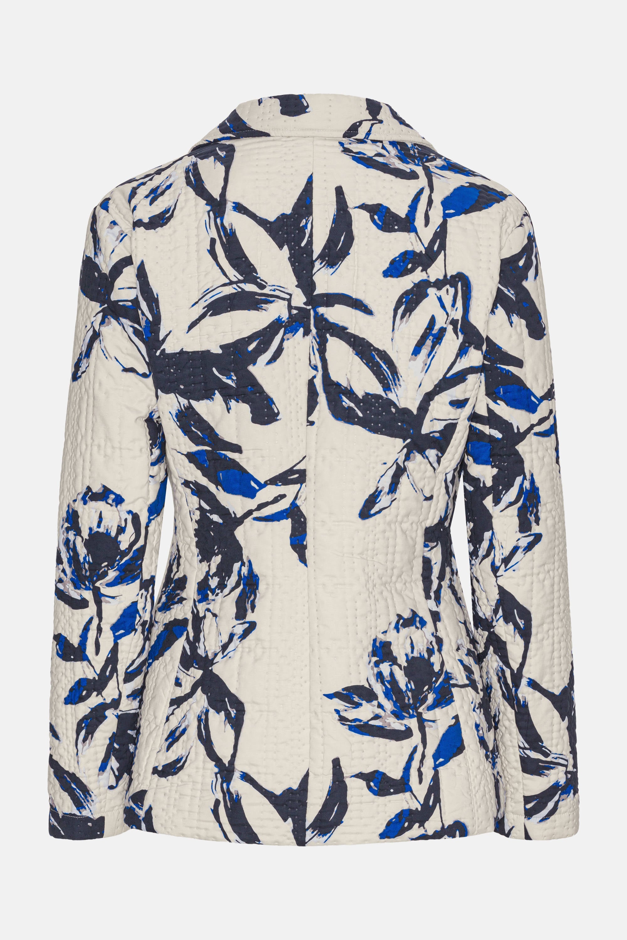 Quilt Blazer - Beige Artsy Stroke Flower