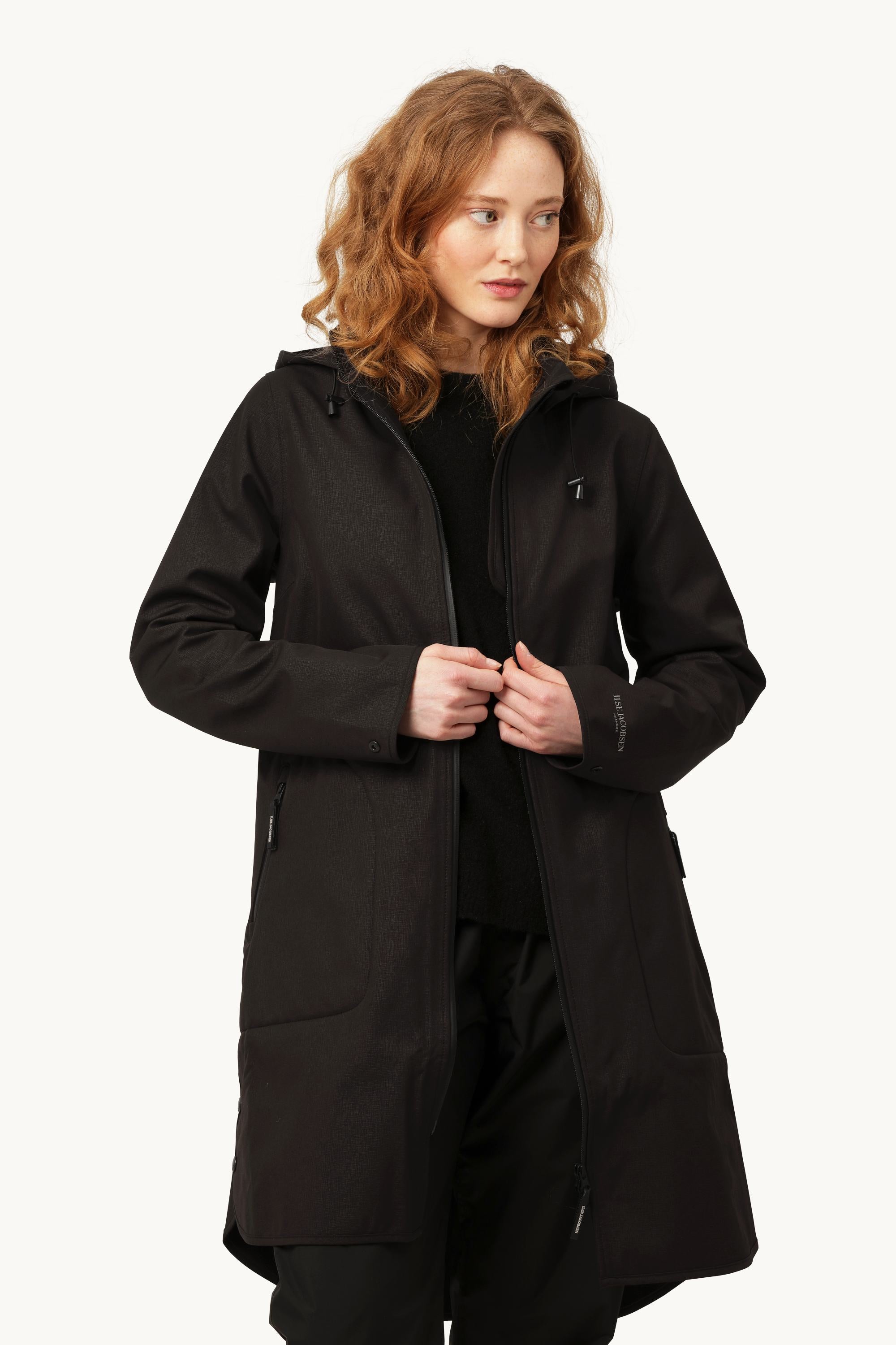 Softshell Raincoat A-line - Black