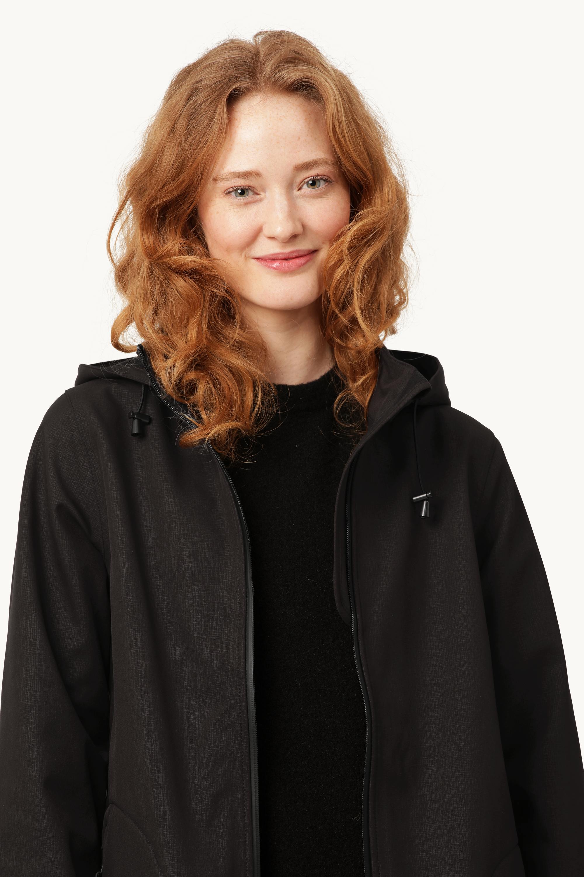 Softshell Raincoat A-line - Black