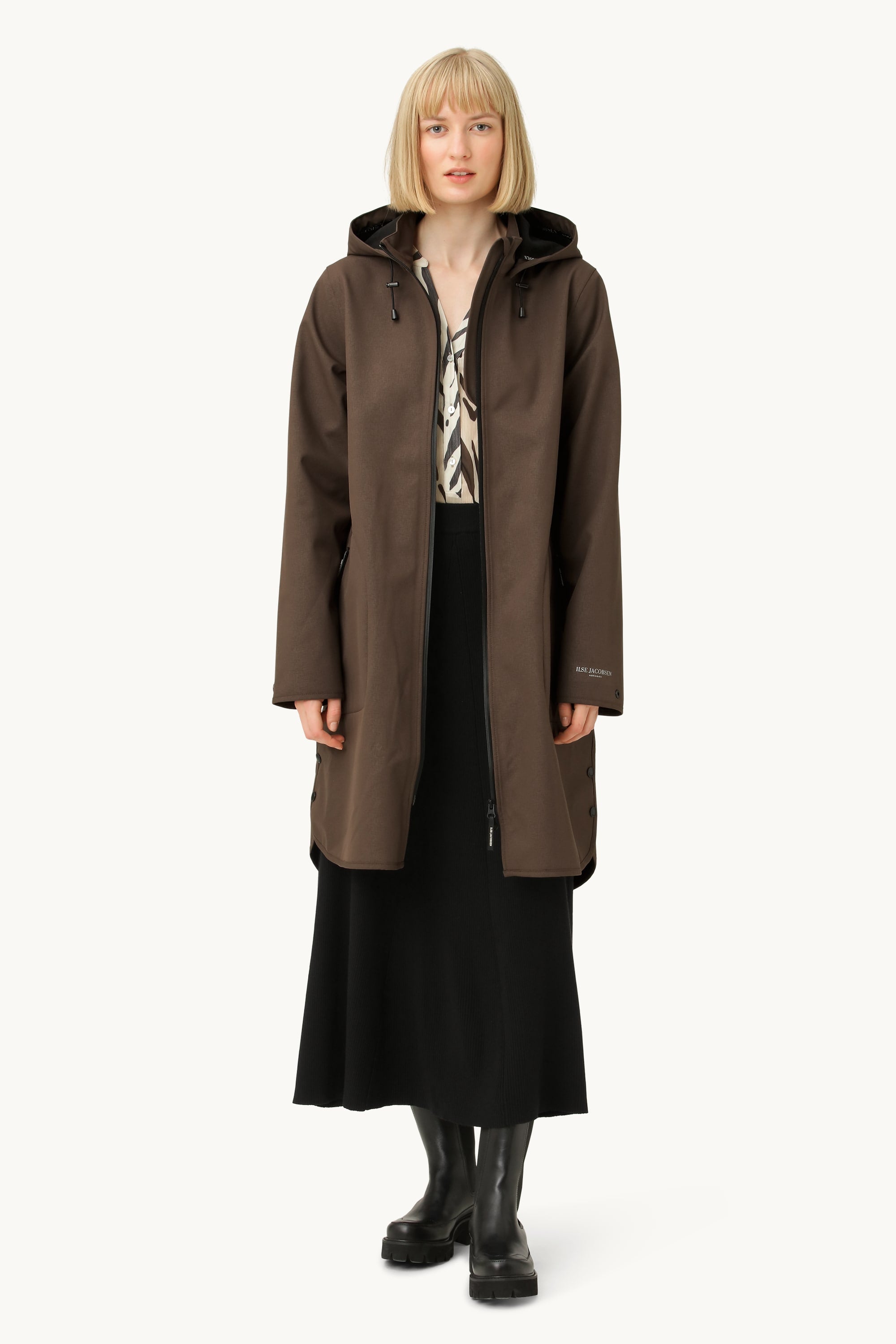 Softshell Raincoat A-line - Chocolate Brown