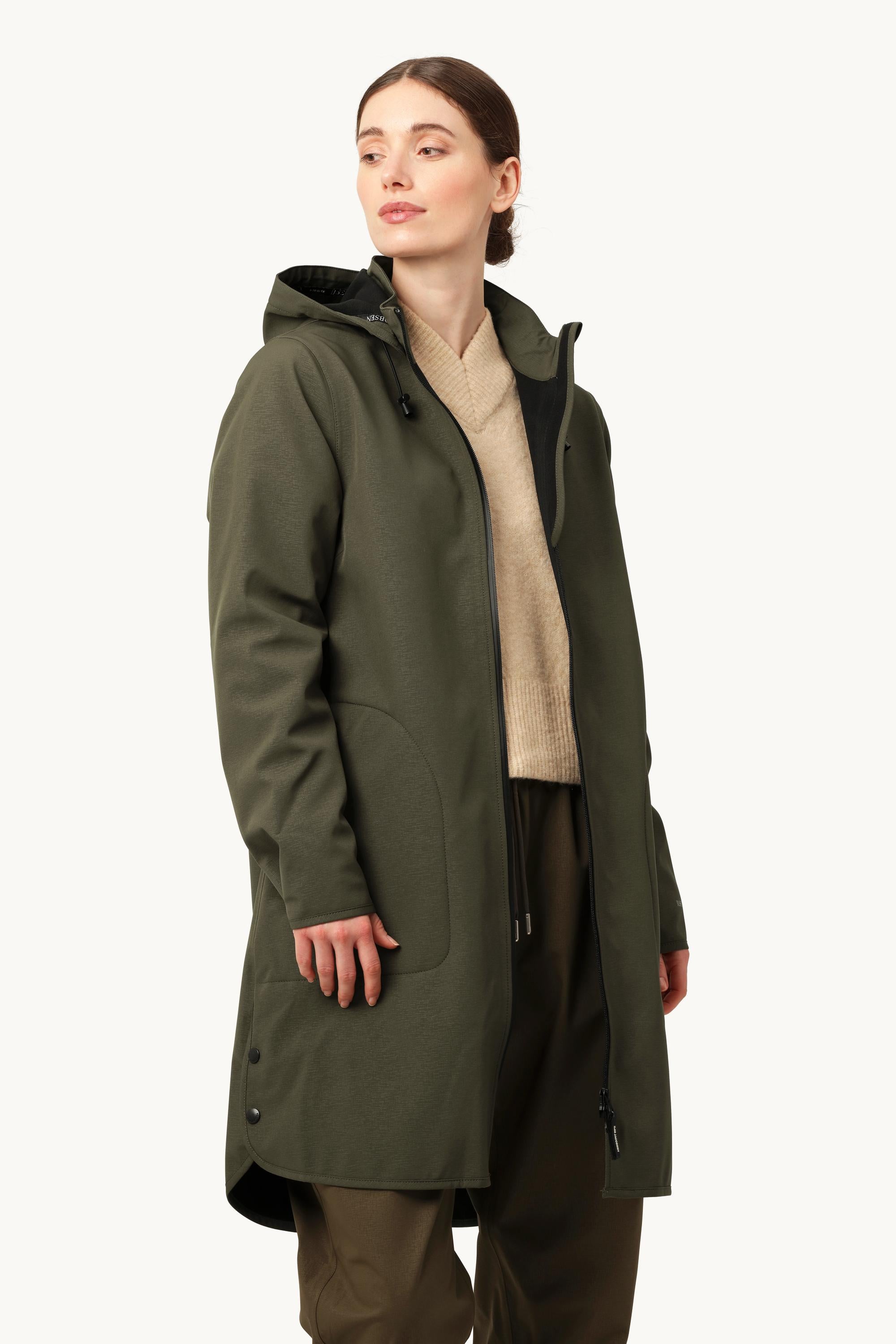Softshell Raincoat A-line - Army