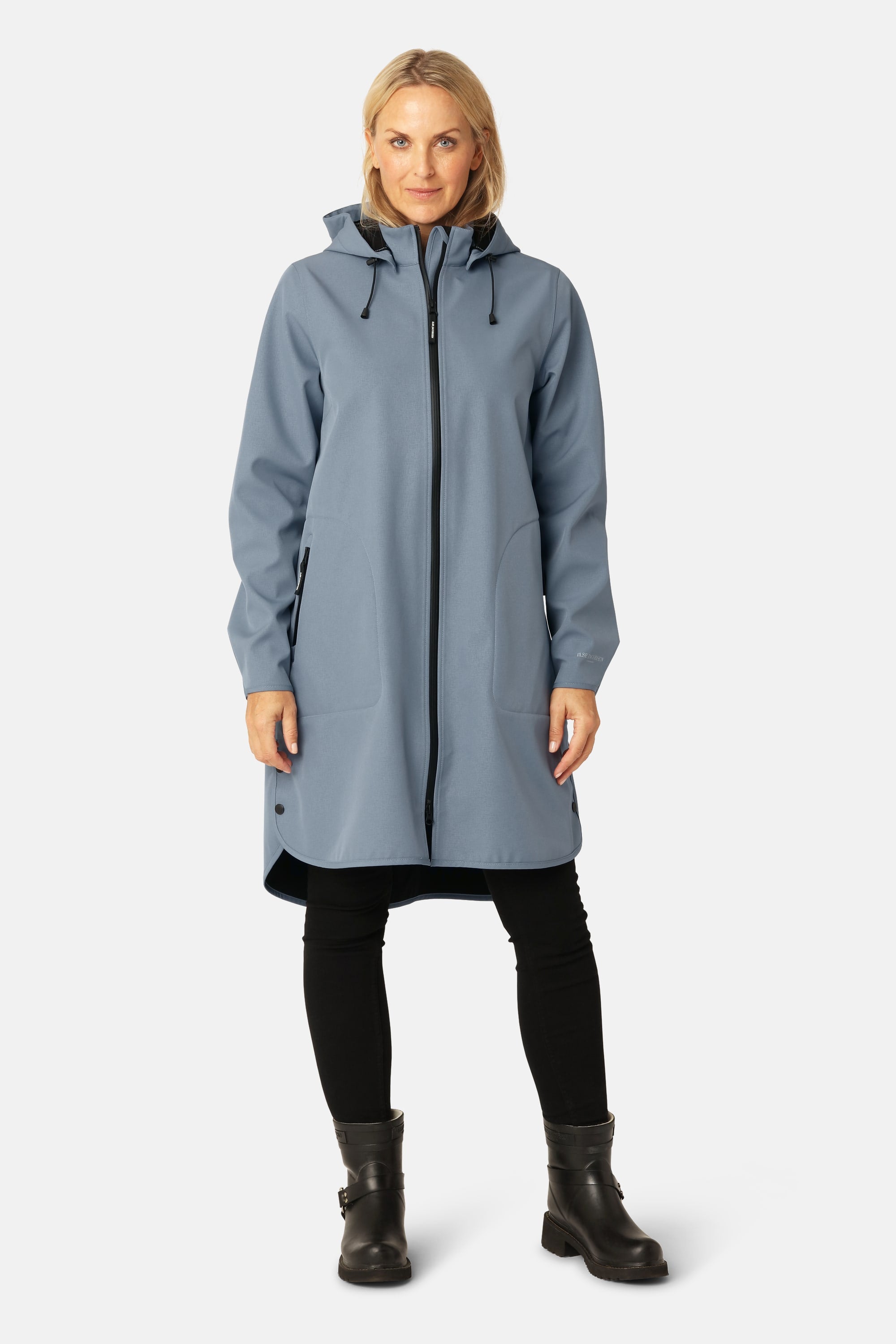 Softshell Raincoat A-line - Grey Blue