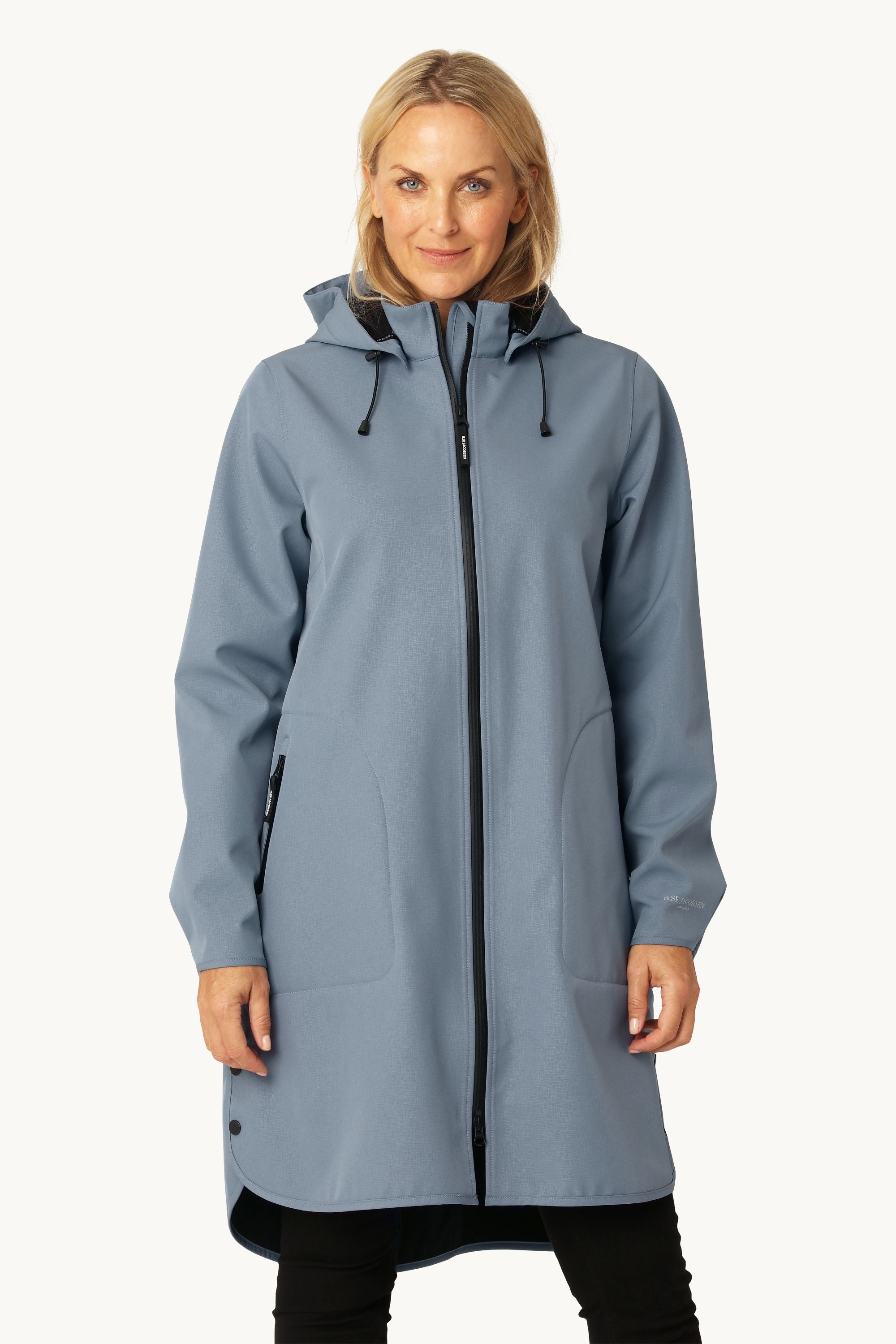 Softshell Raincoat A-line - Grey Blue