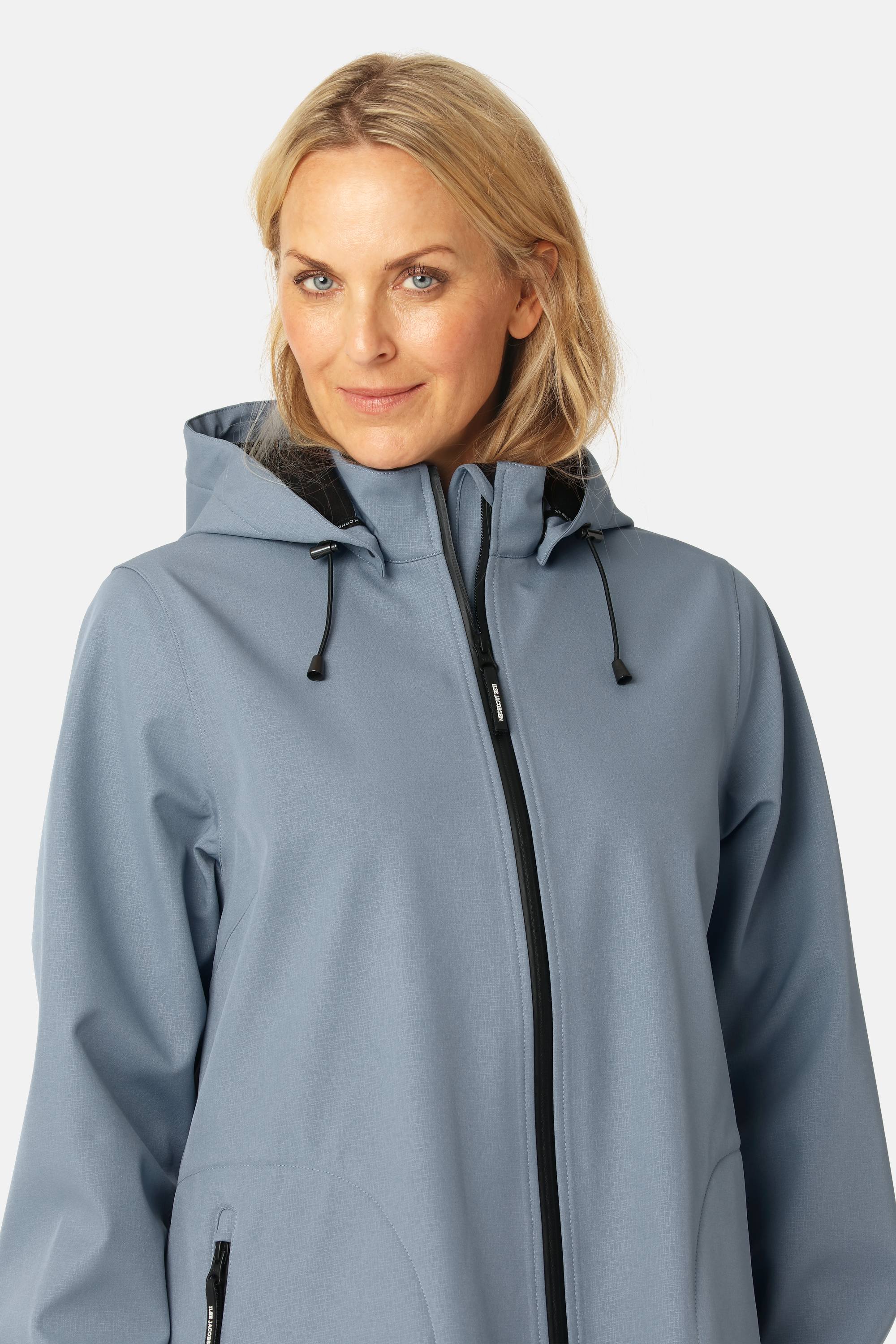 Softshell Raincoat A-line - Grey Blue