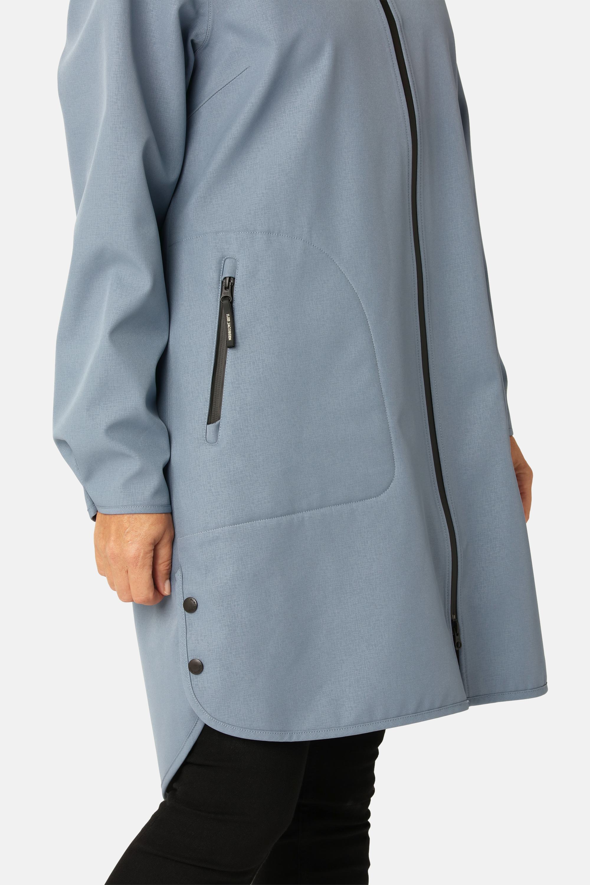 Softshell Raincoat A-line - Grey Blue