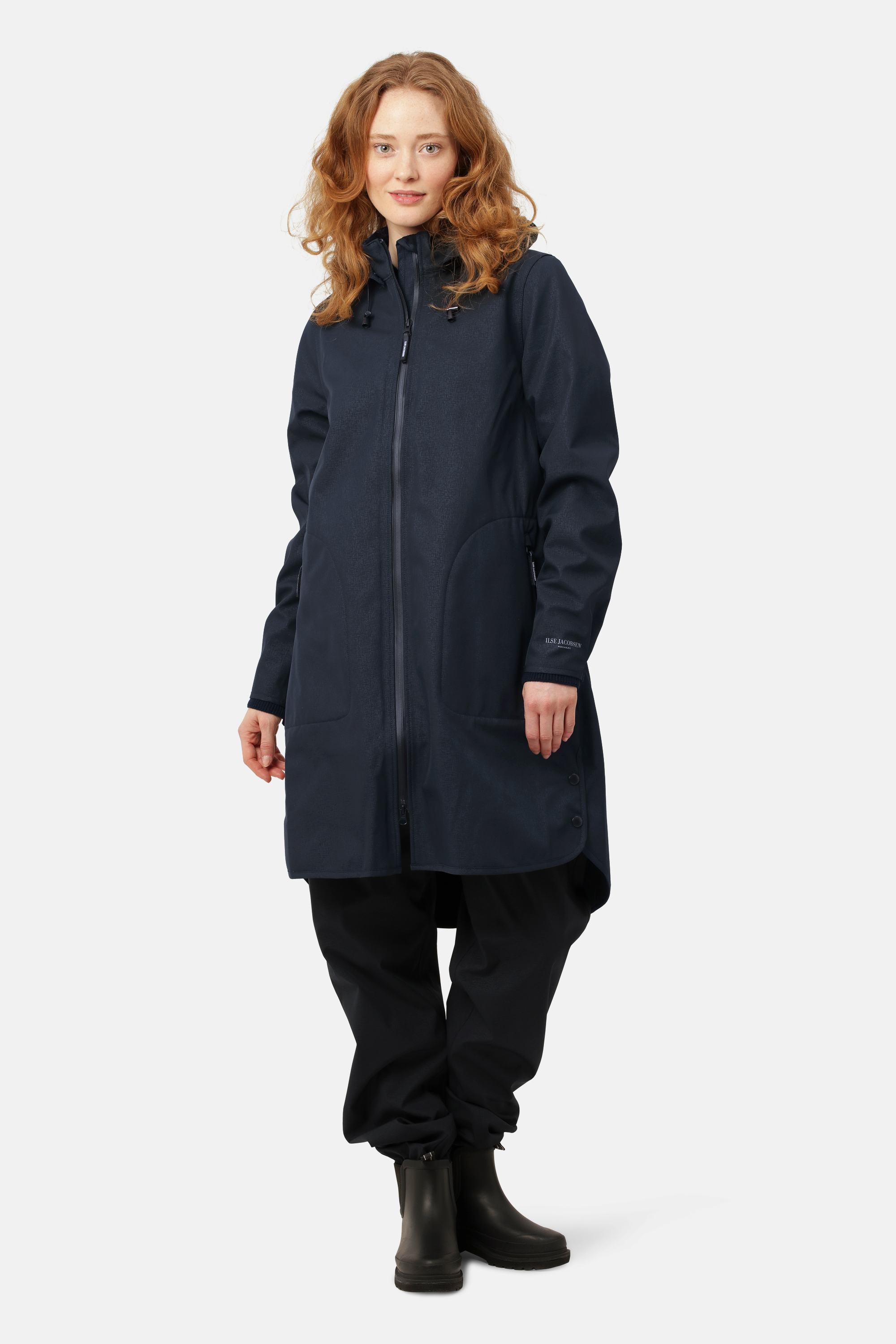 Softshell Raincoat A-line - Dark Indigo