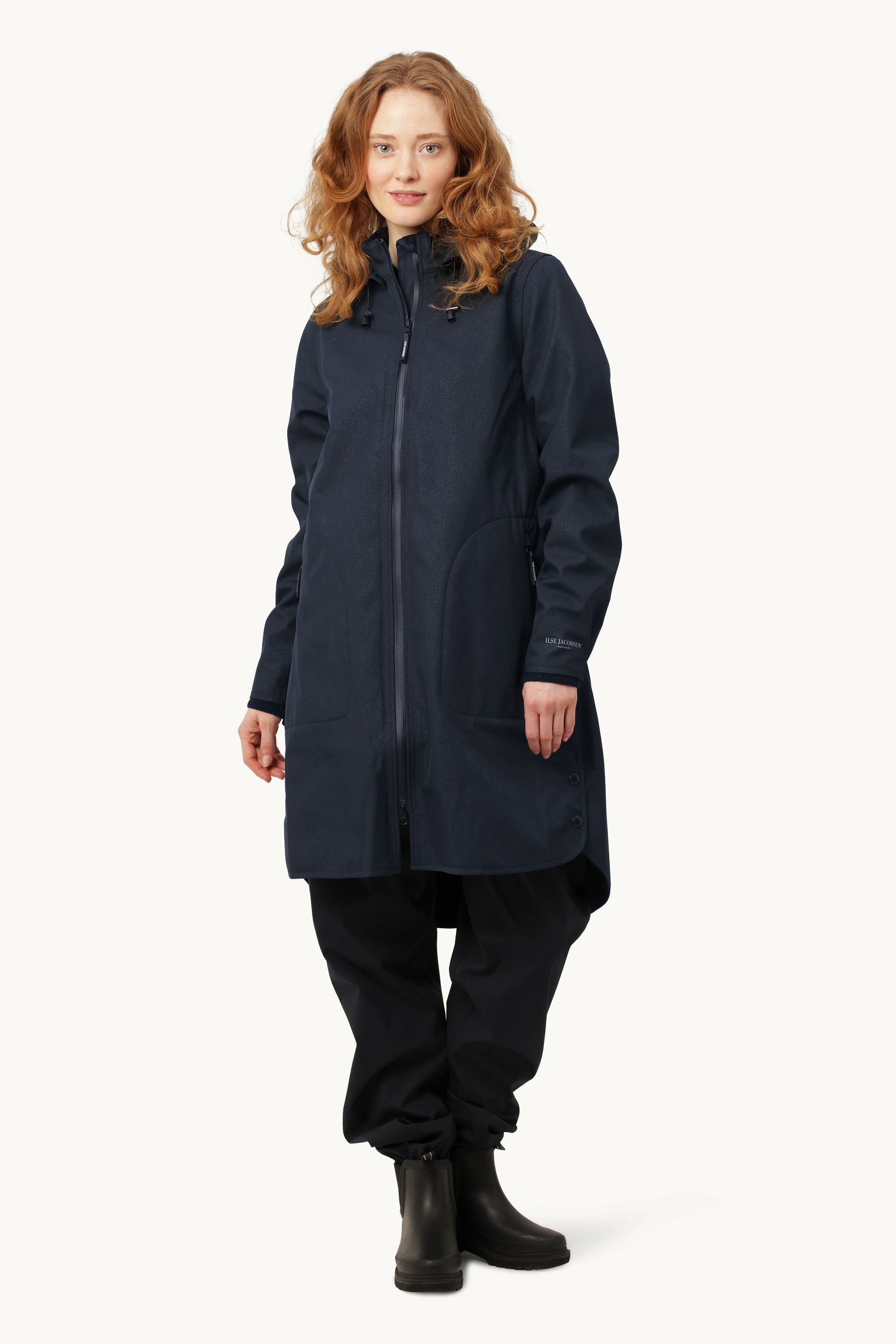 Softshell Raincoat A-line - Dark Indigo