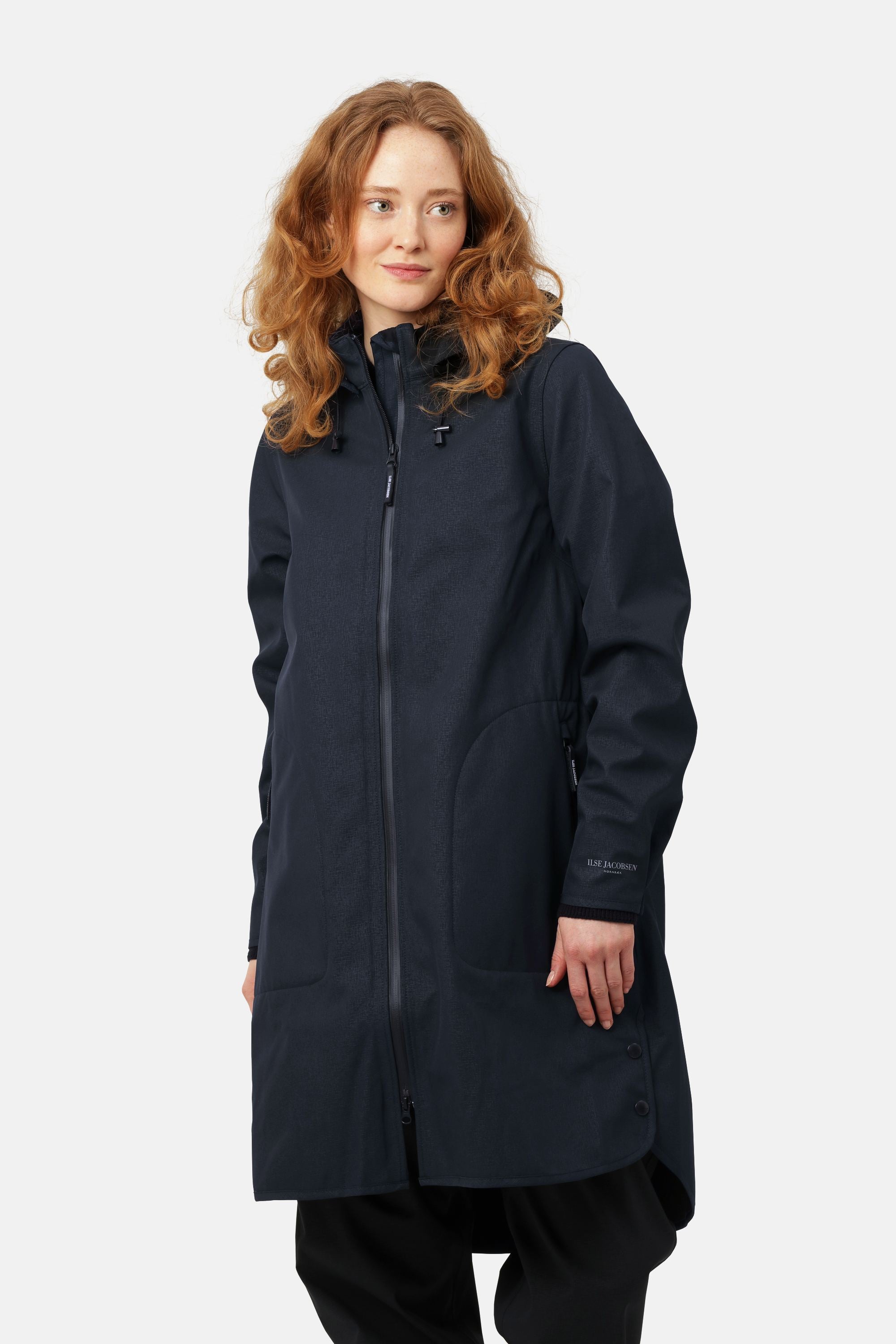 Softshell Raincoat A-line - Dark Indigo