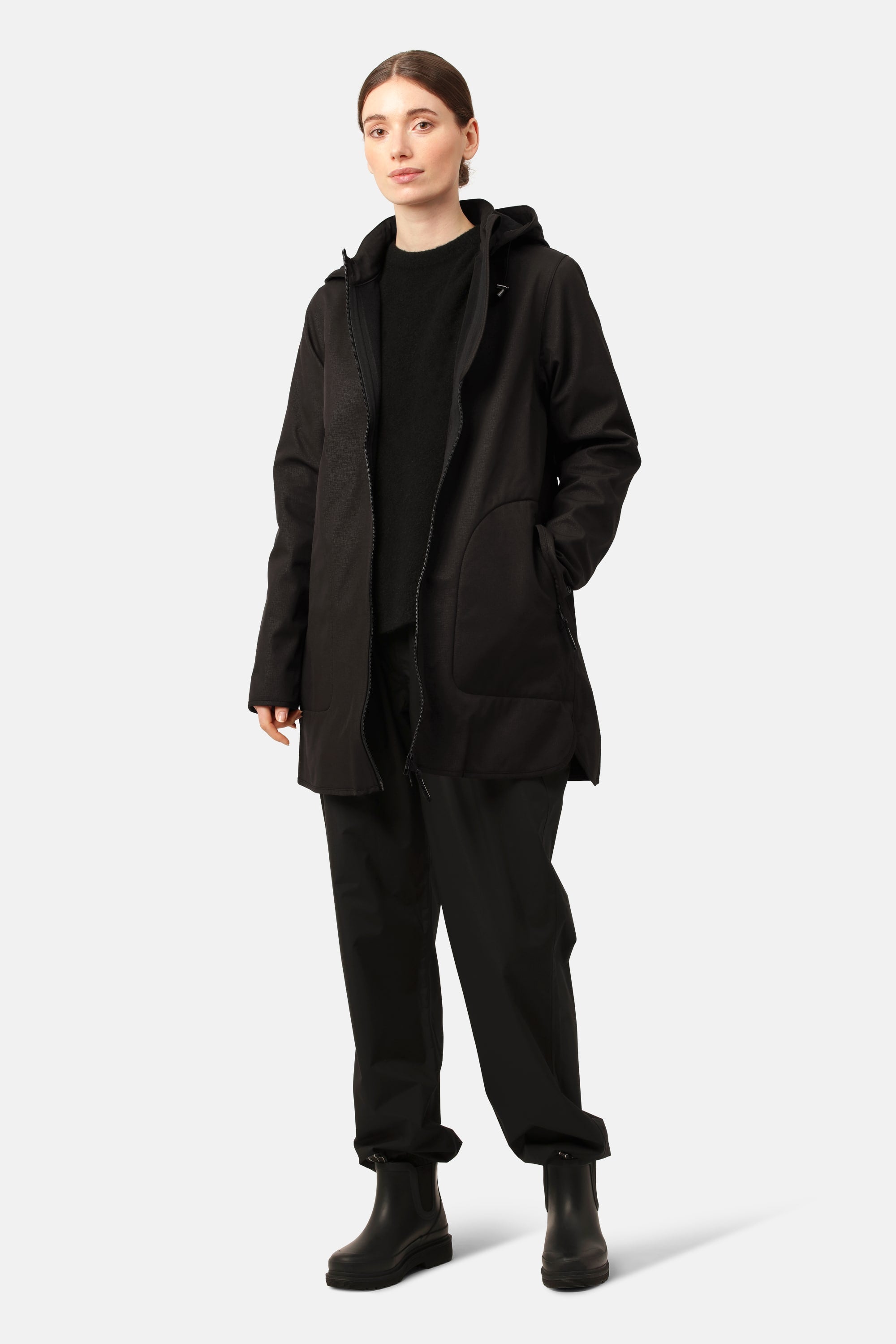 Softshell Raincoat A-line - Black