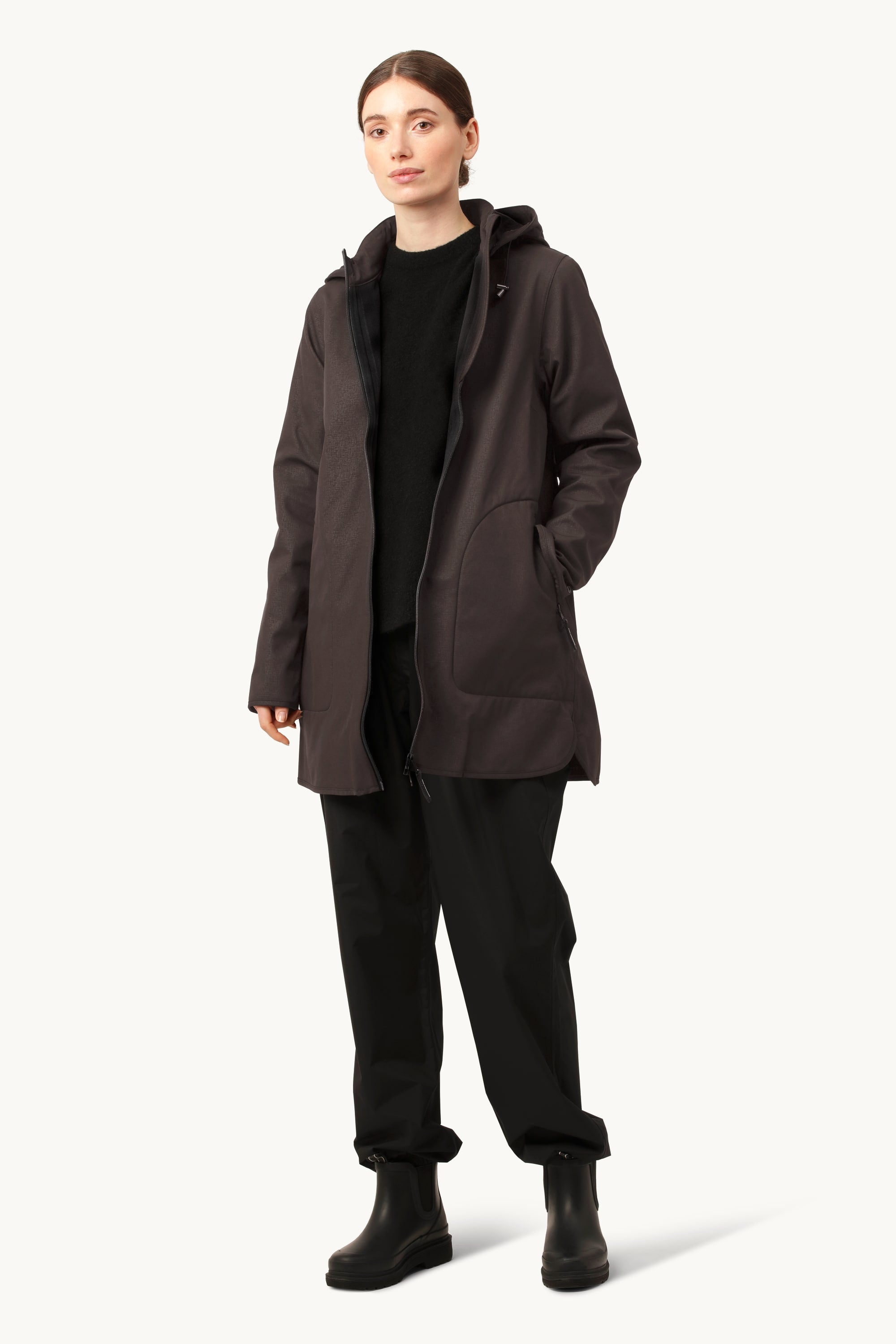 Softshell Raincoat A-line - Black