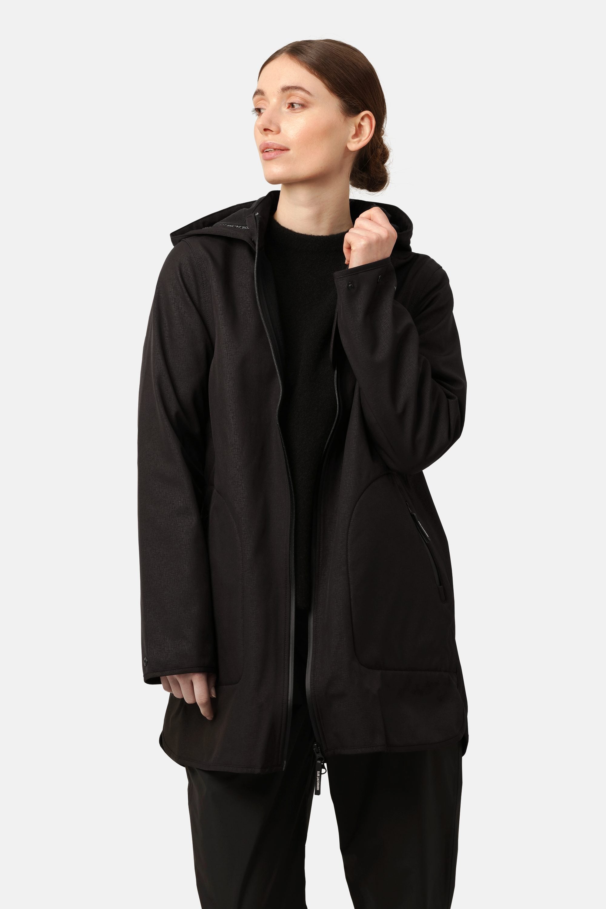 Softshell Raincoat A-line - Black