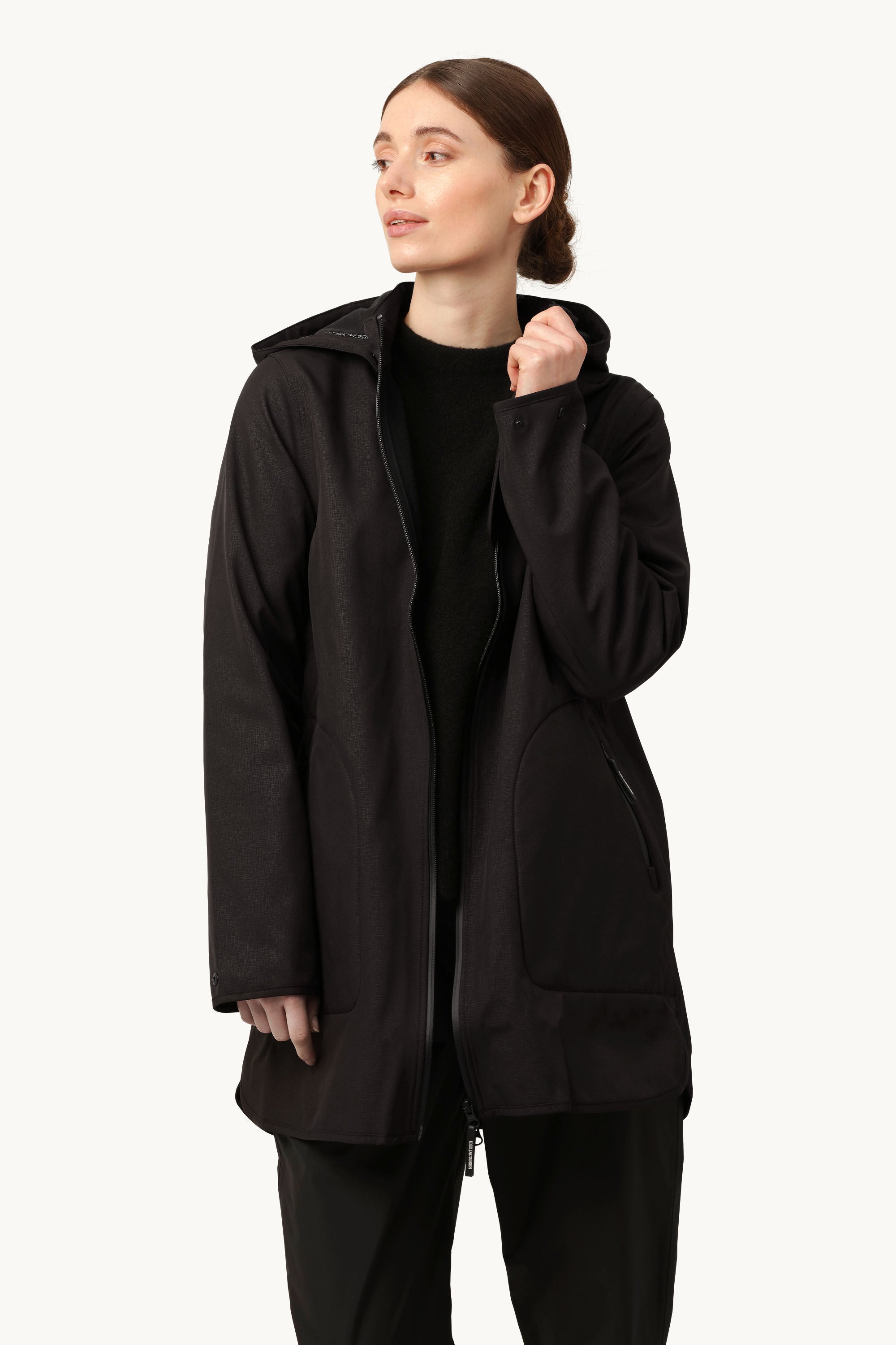 Softshell Raincoat A-line - Black