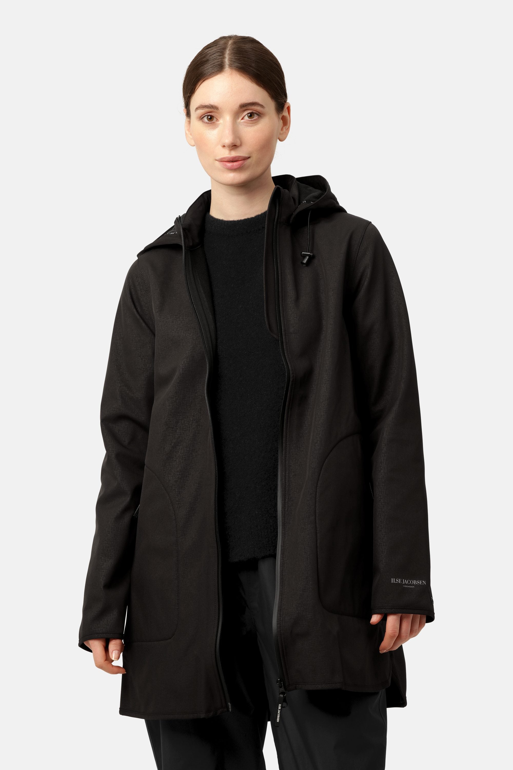 Softshell Raincoat A-line - Black