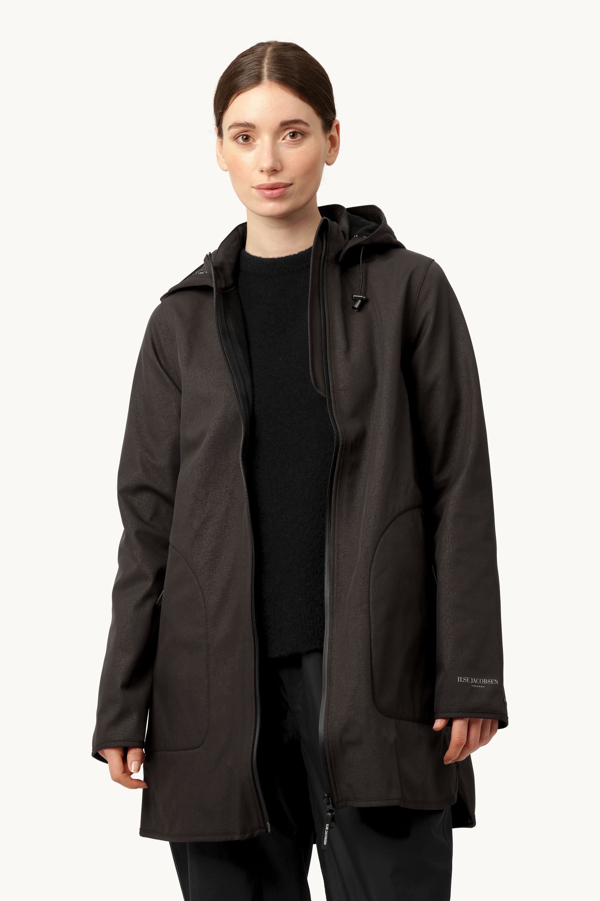 Softshell Raincoat A-line - Black