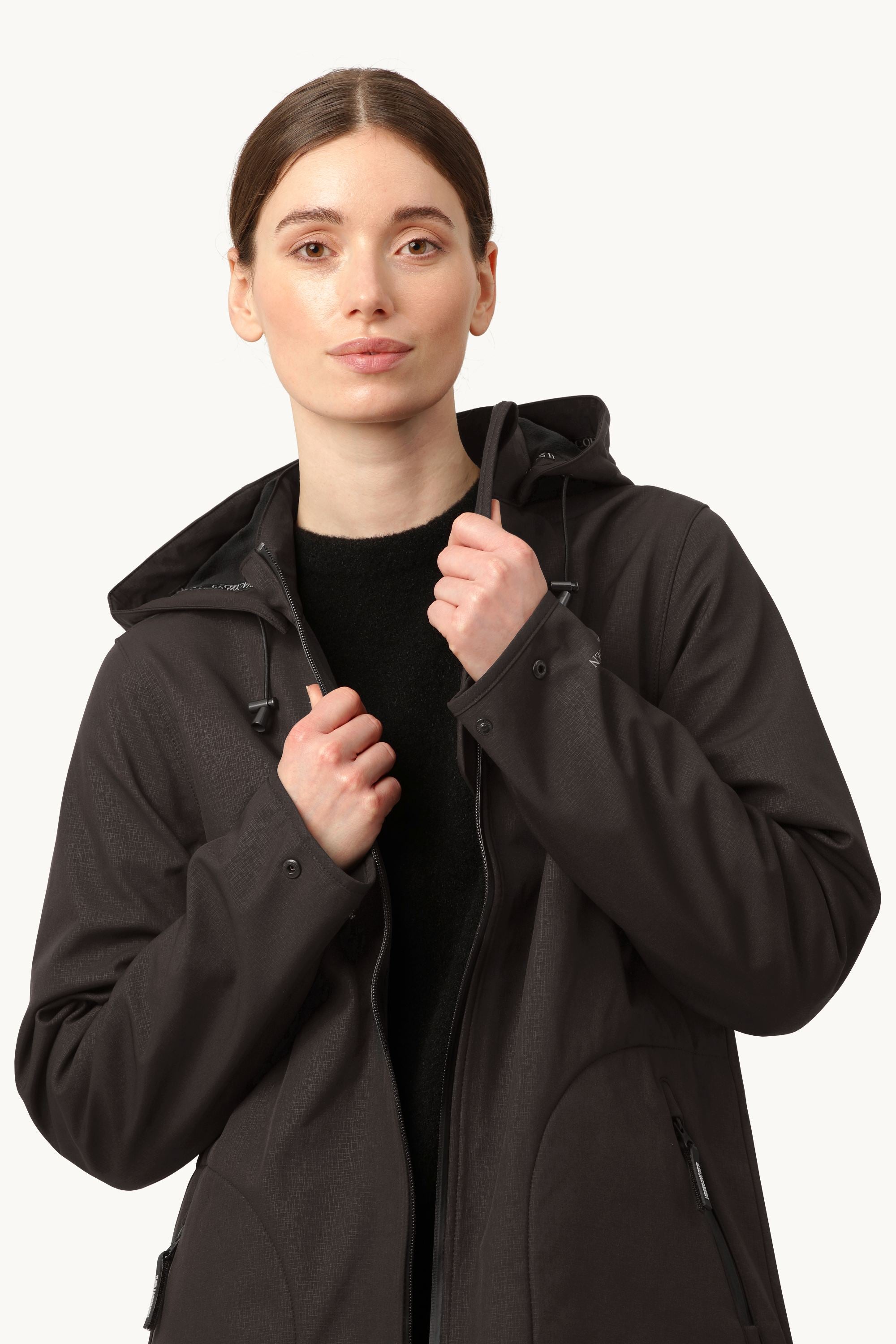 Softshell Raincoat A-line - Black