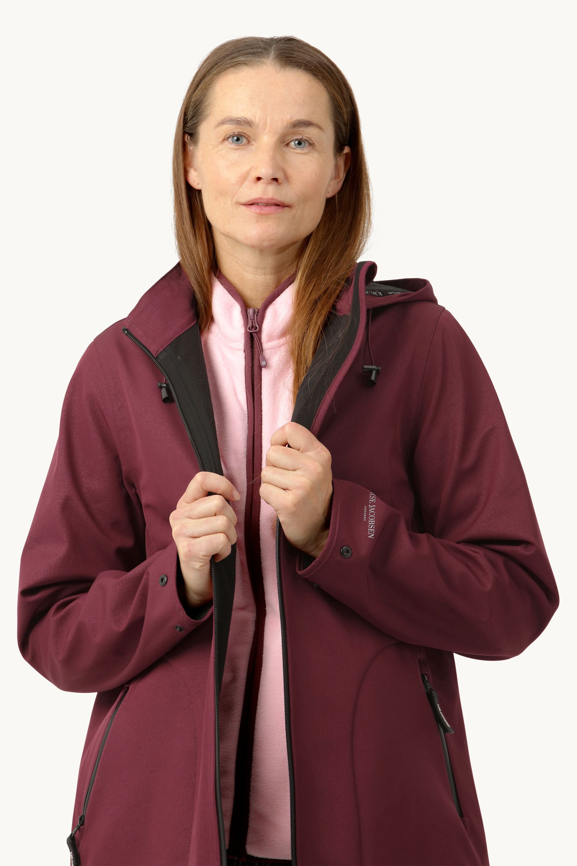 Softshell Raincoat A-line - Maroon Banner