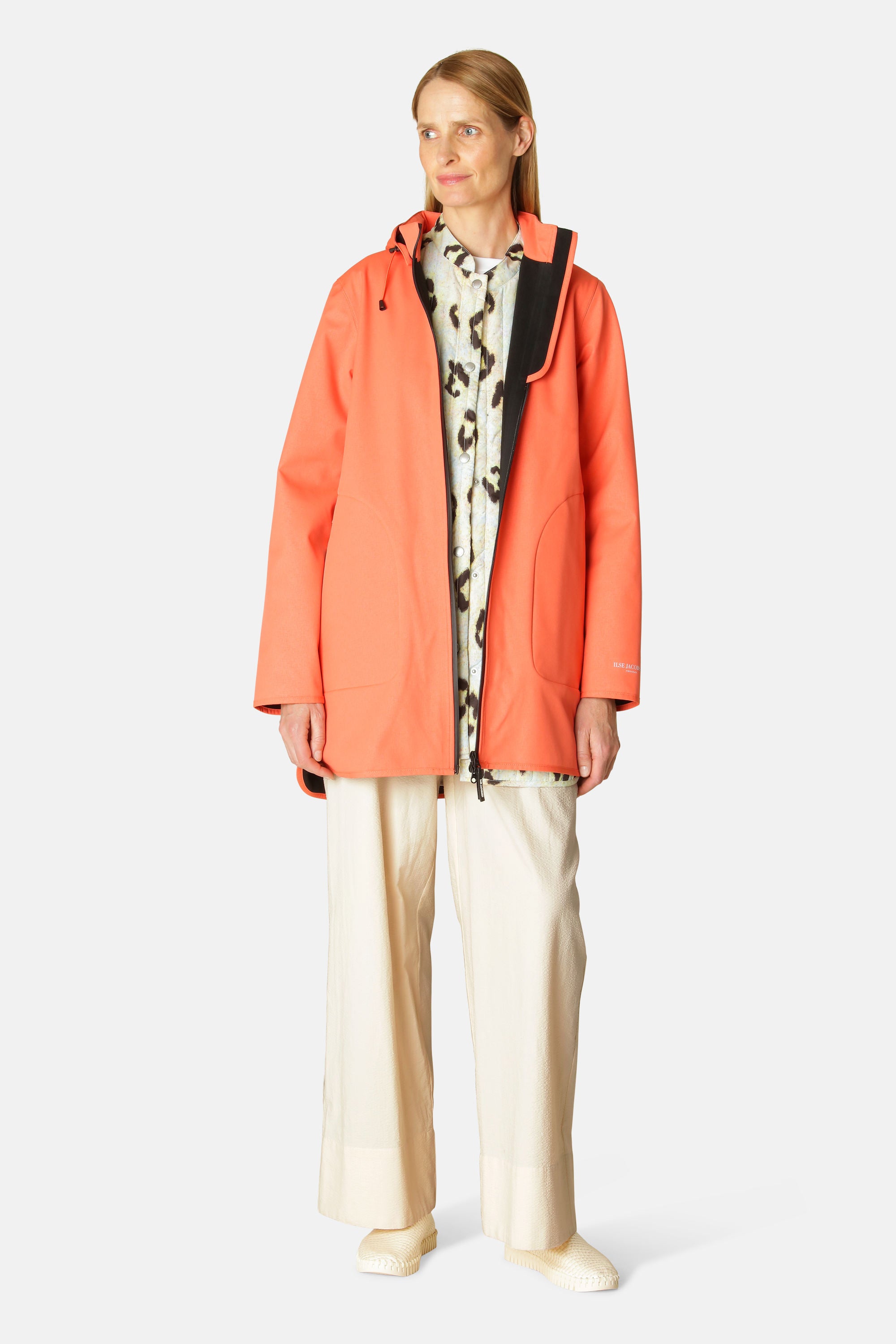 Softshell Raincoat A-line - Hot Orange