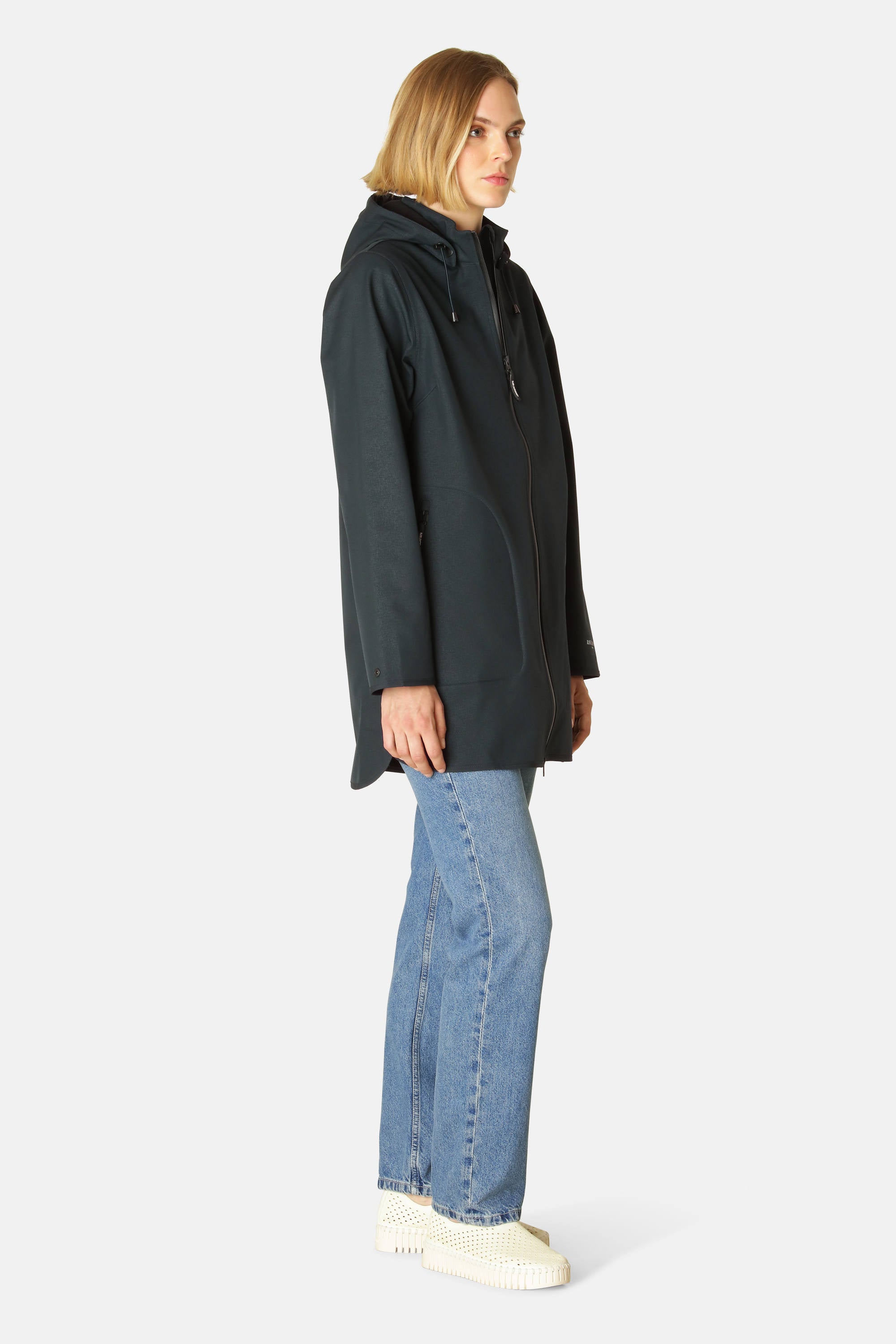 Softshell Raincoat A-line - Dark Indigo