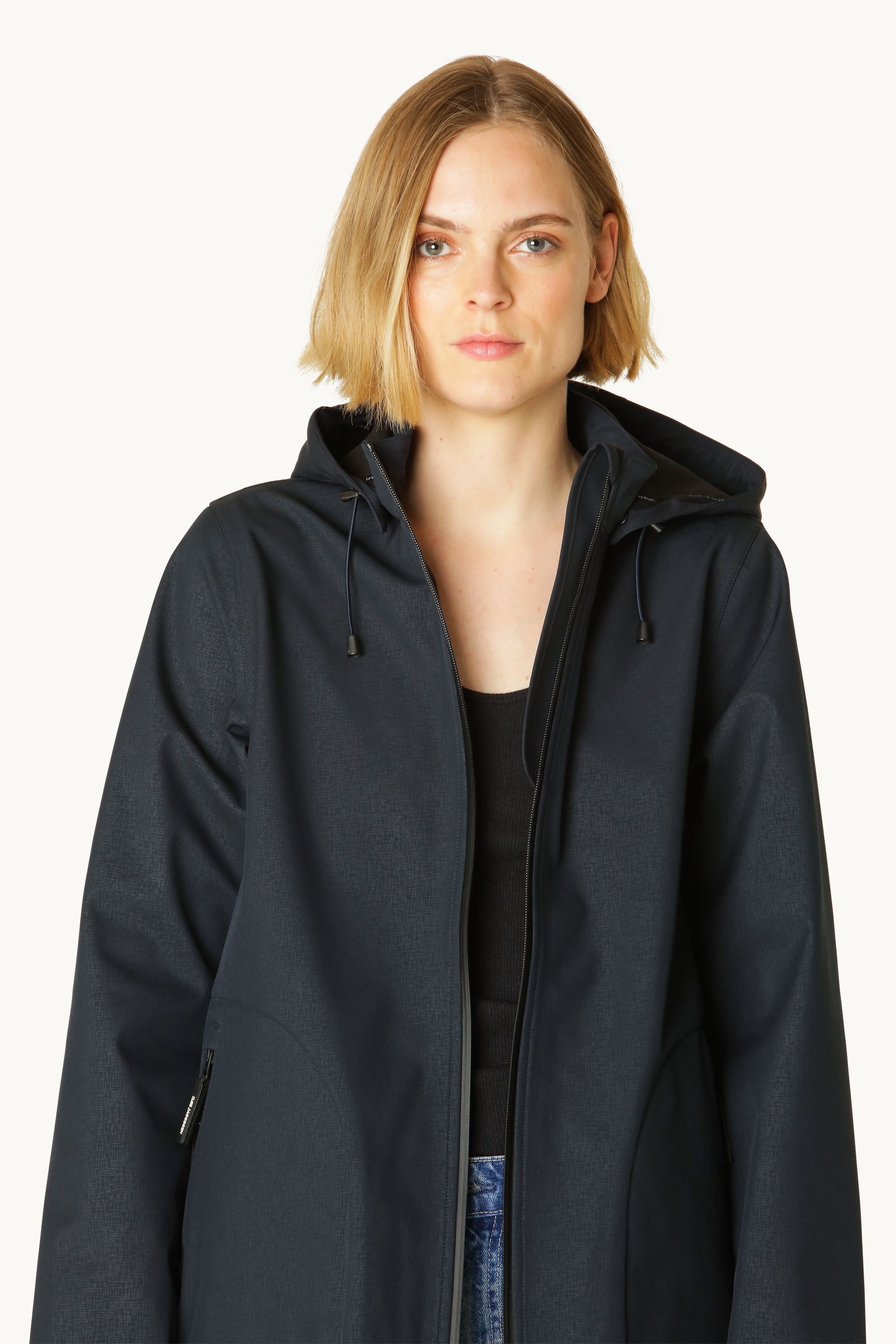 Softshell Raincoat A-line - Dark Indigo