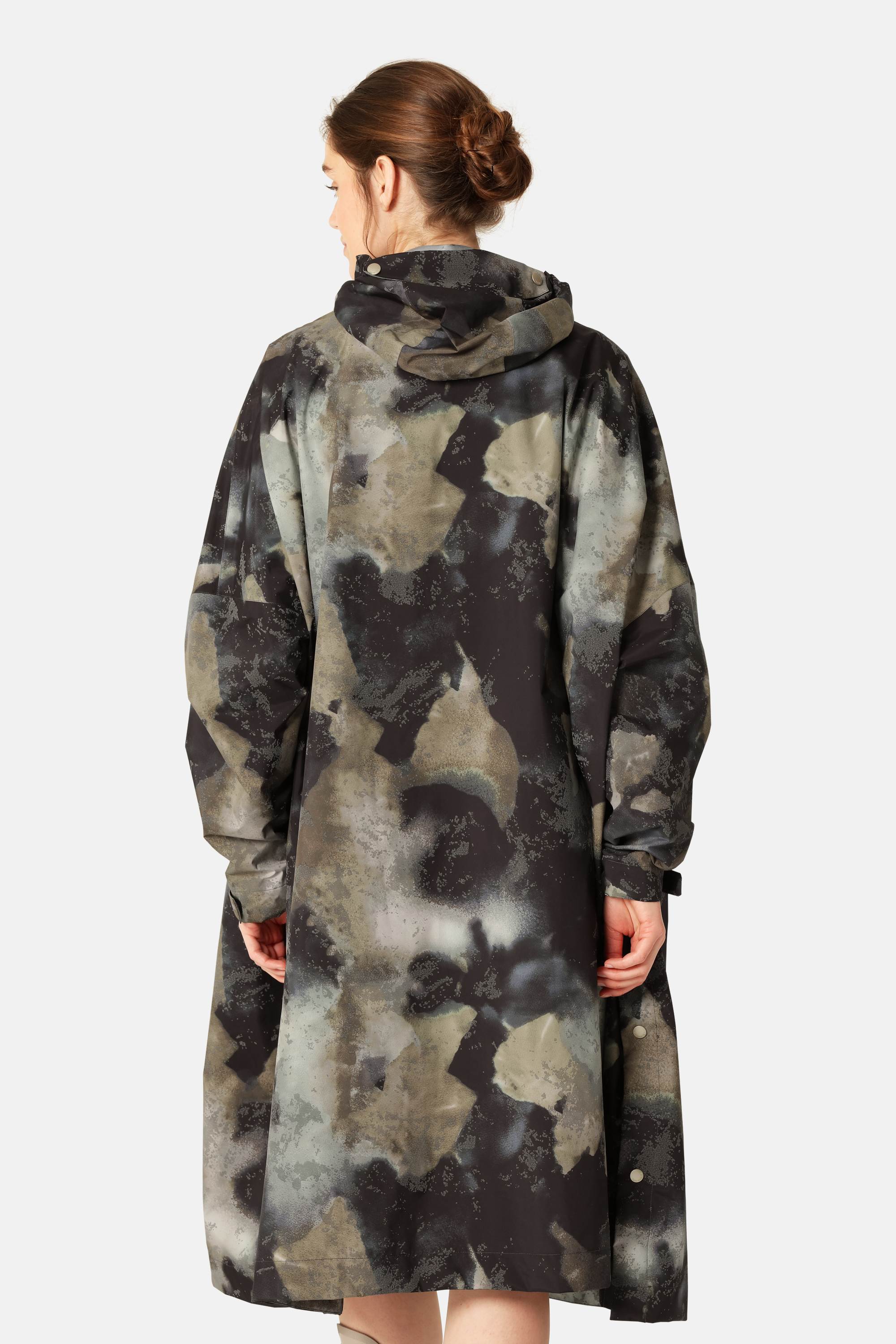 Poncho Raincoat - Moss Print
