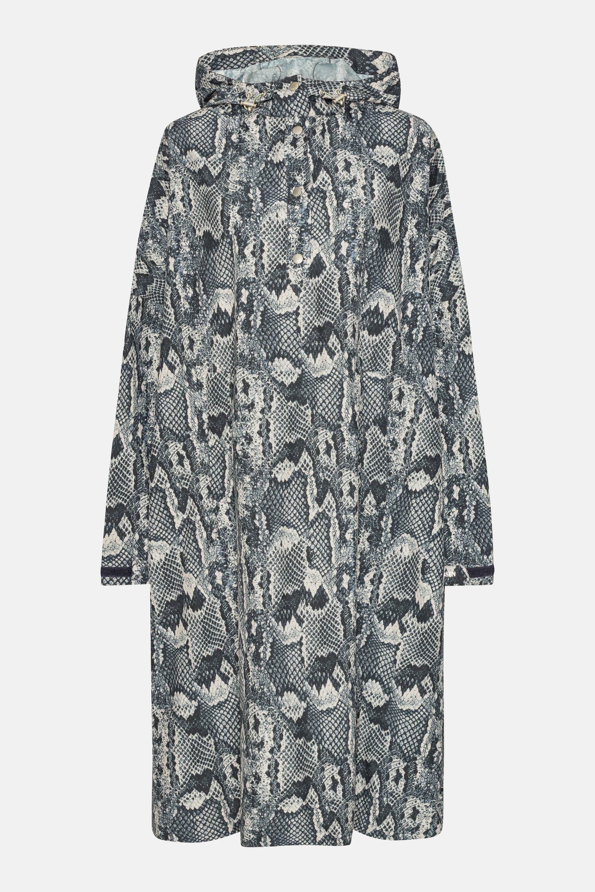 Poncho Raincoat - Dark Blue Snake