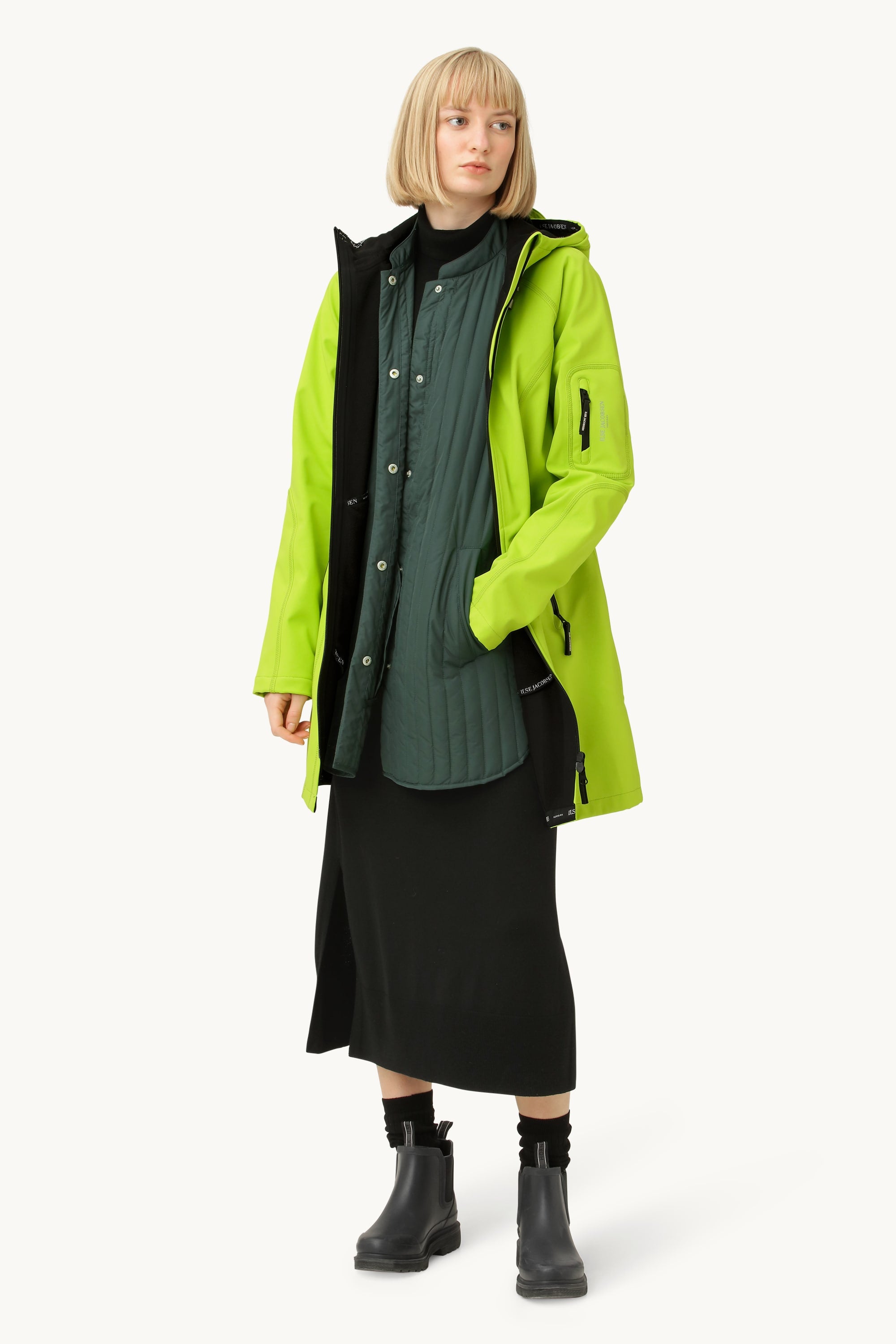 Softshell Raincoat - Lime Green