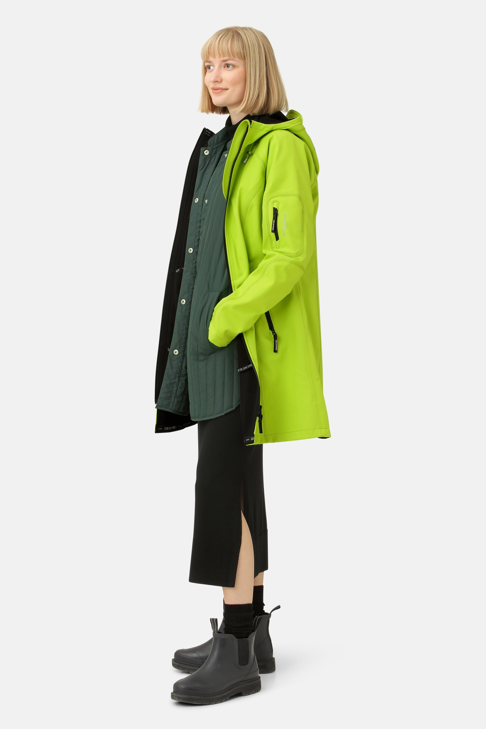 Softshell Raincoat - Lime Green