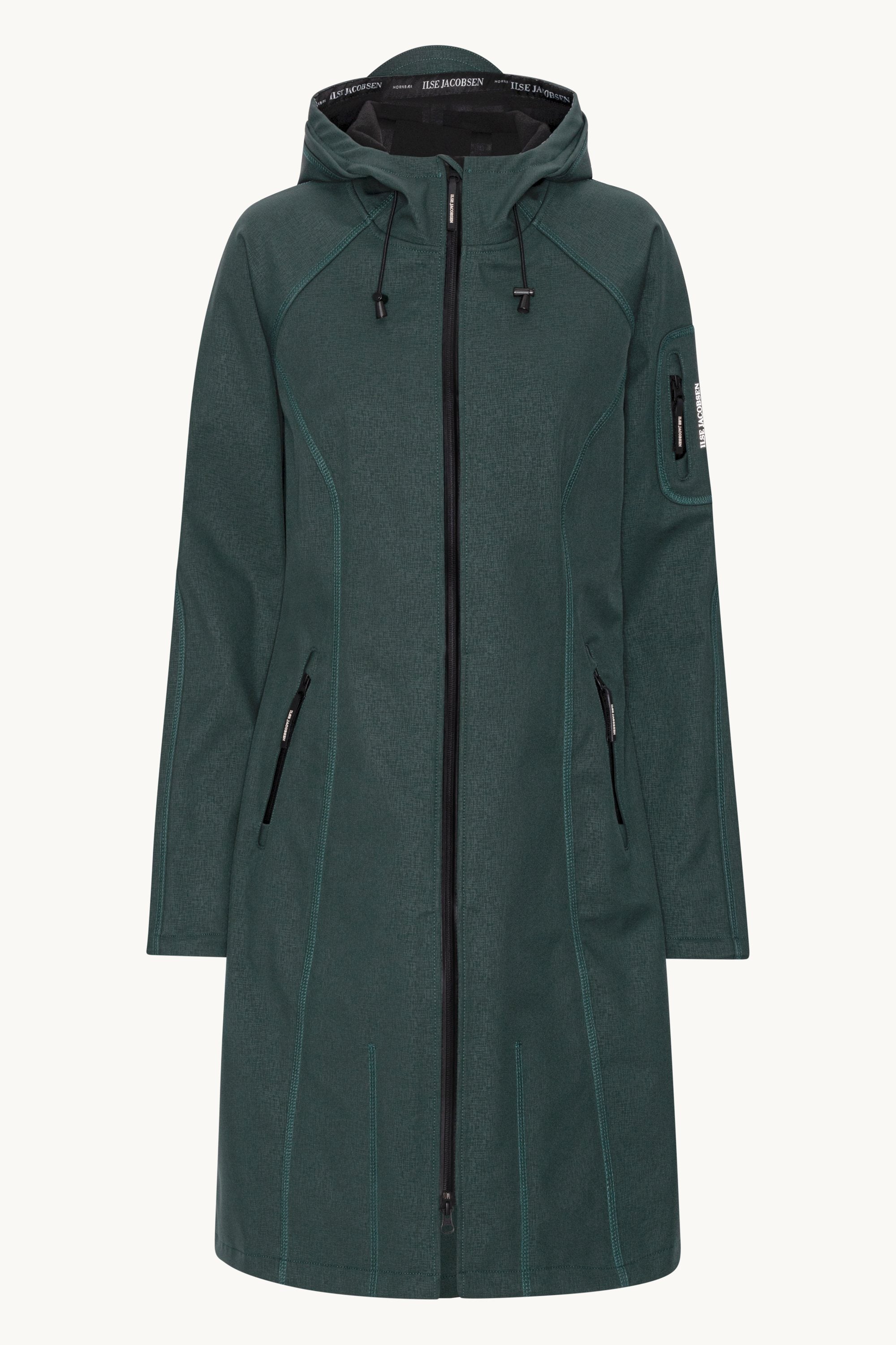 Long Softshell Raincoat - Beetle