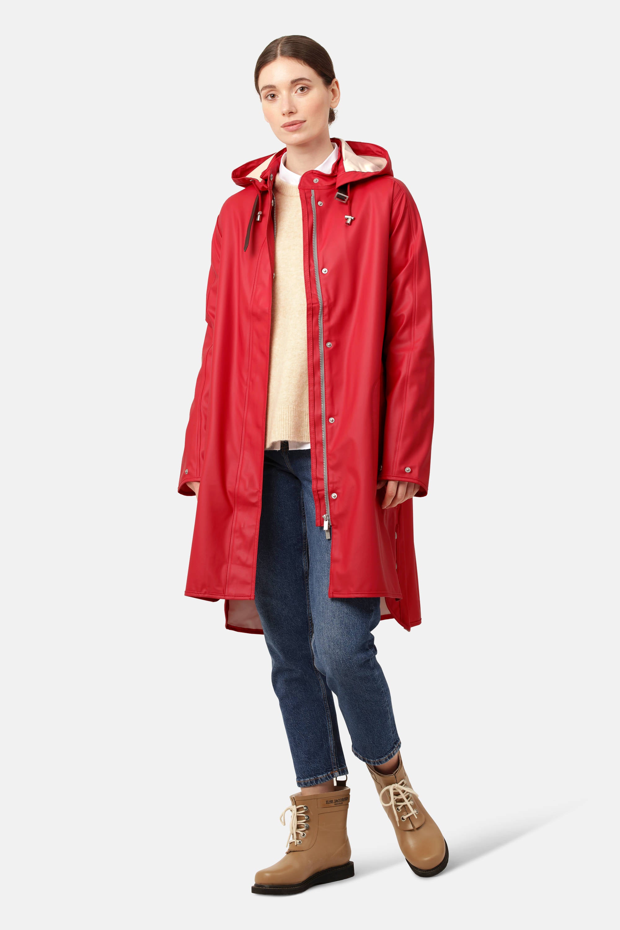 Light Raincoat Deep Red