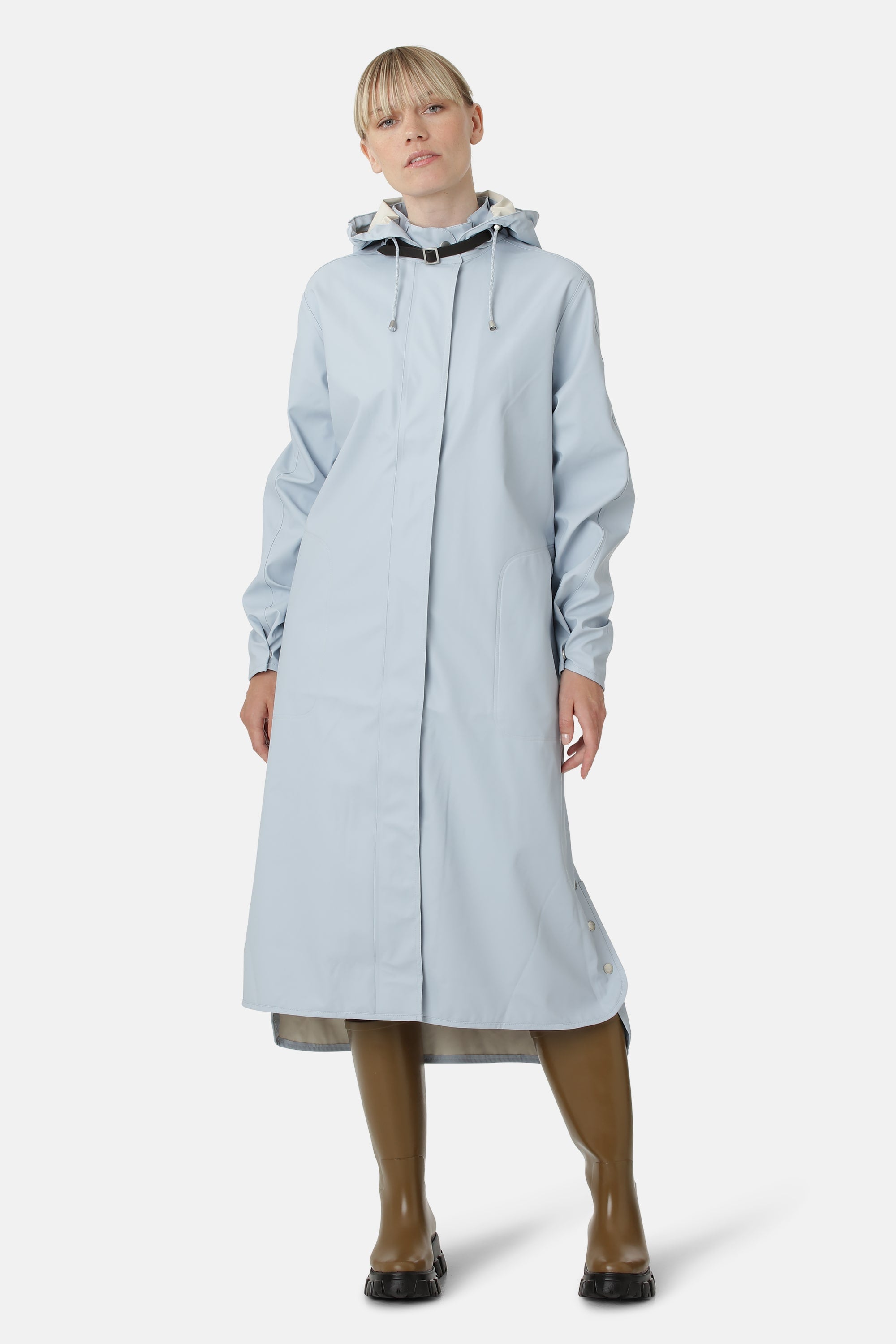 Long Light Raincoat - Blue Bell