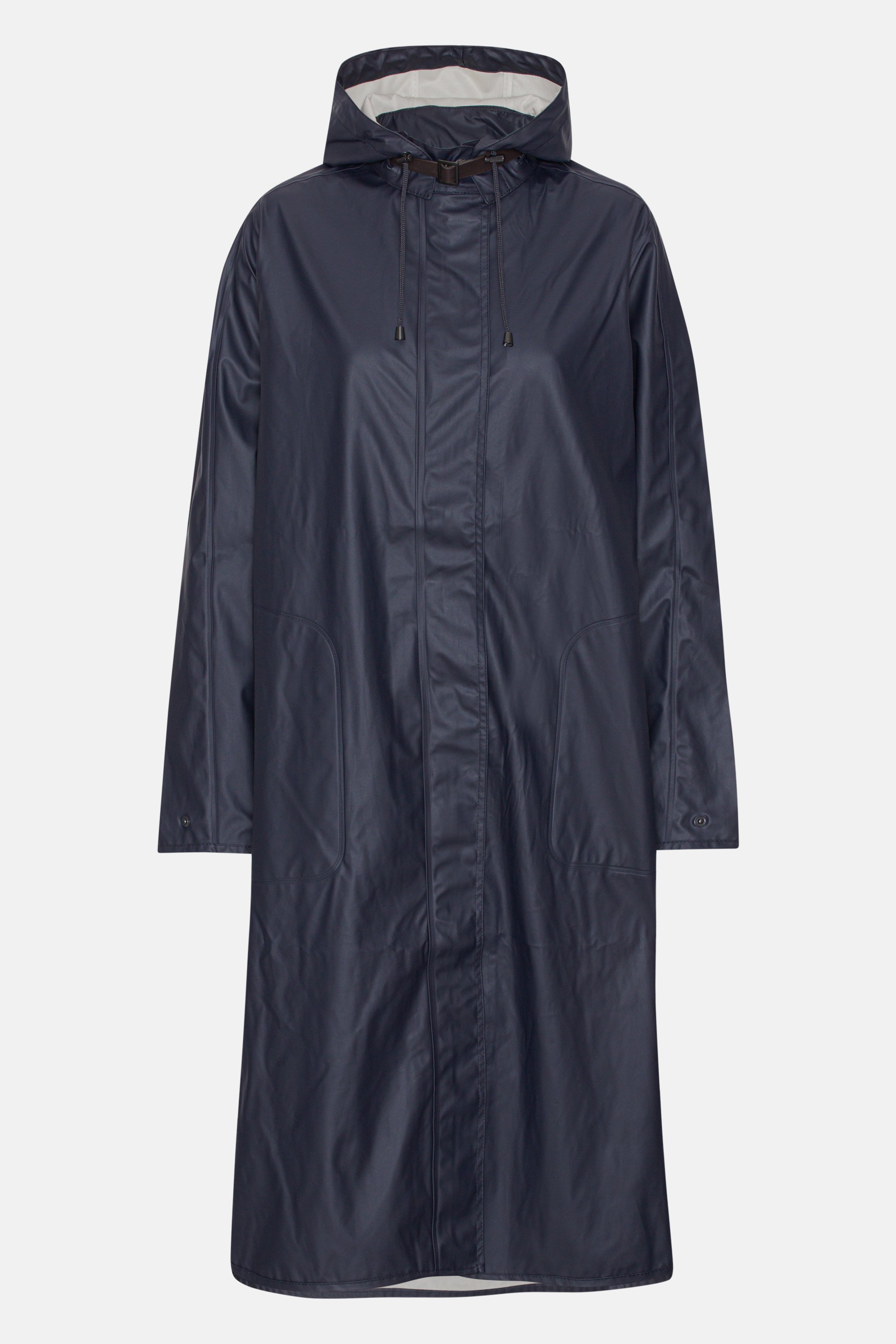 Long Light Raincoat - Dark Indigo