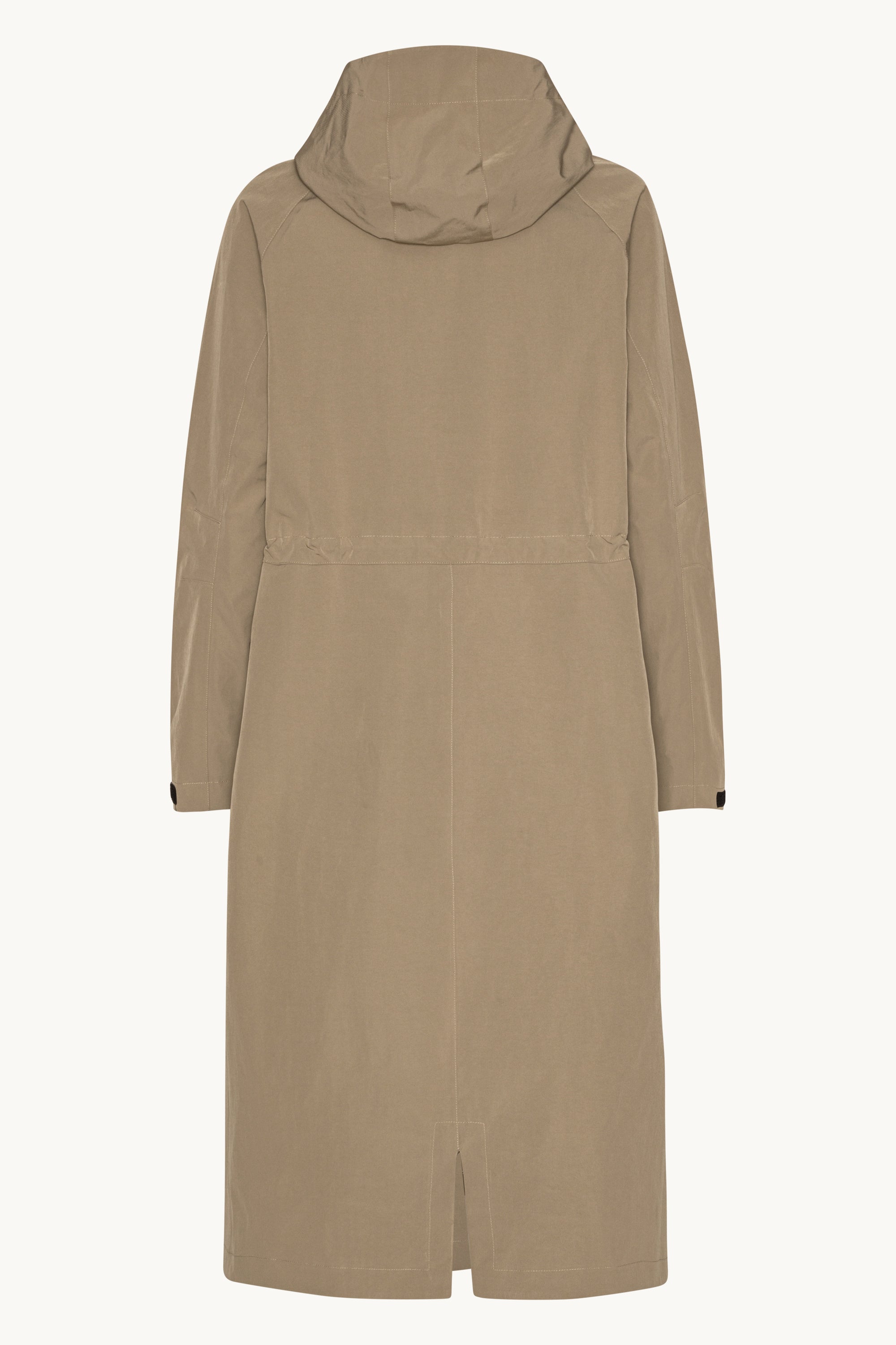 Technical Long Raincoat - Greige