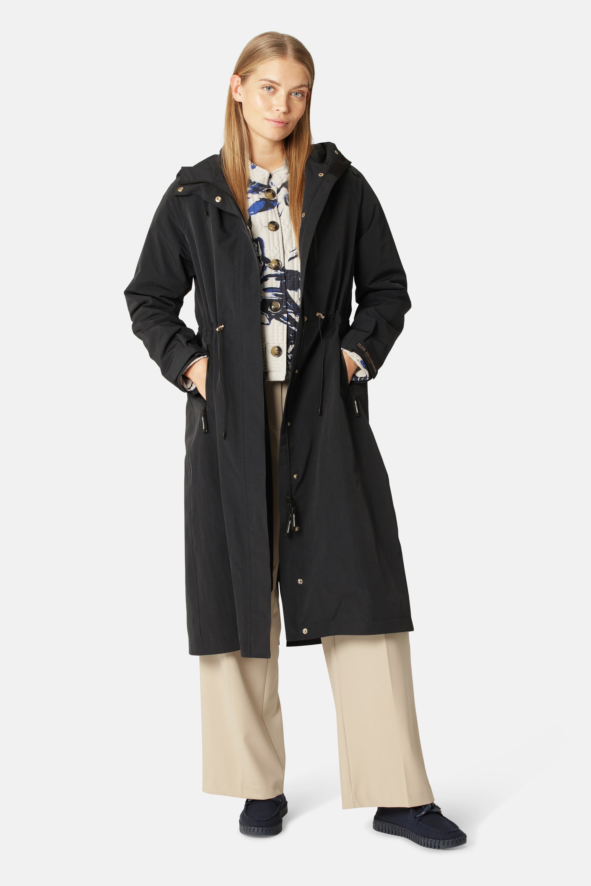 Technical Long Raincoat - Dark Indigo