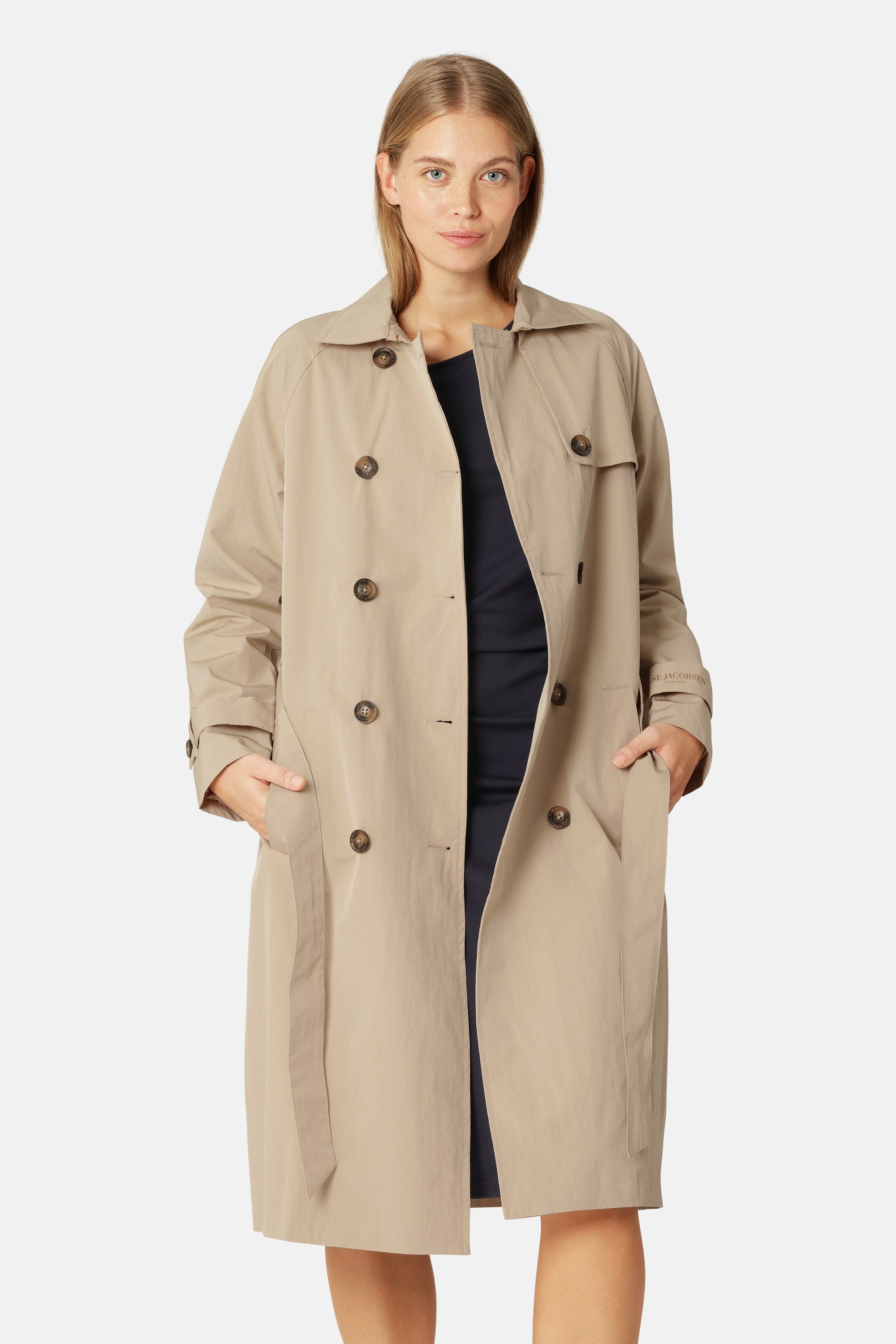 Technical Trench Raincoat - White Pepper