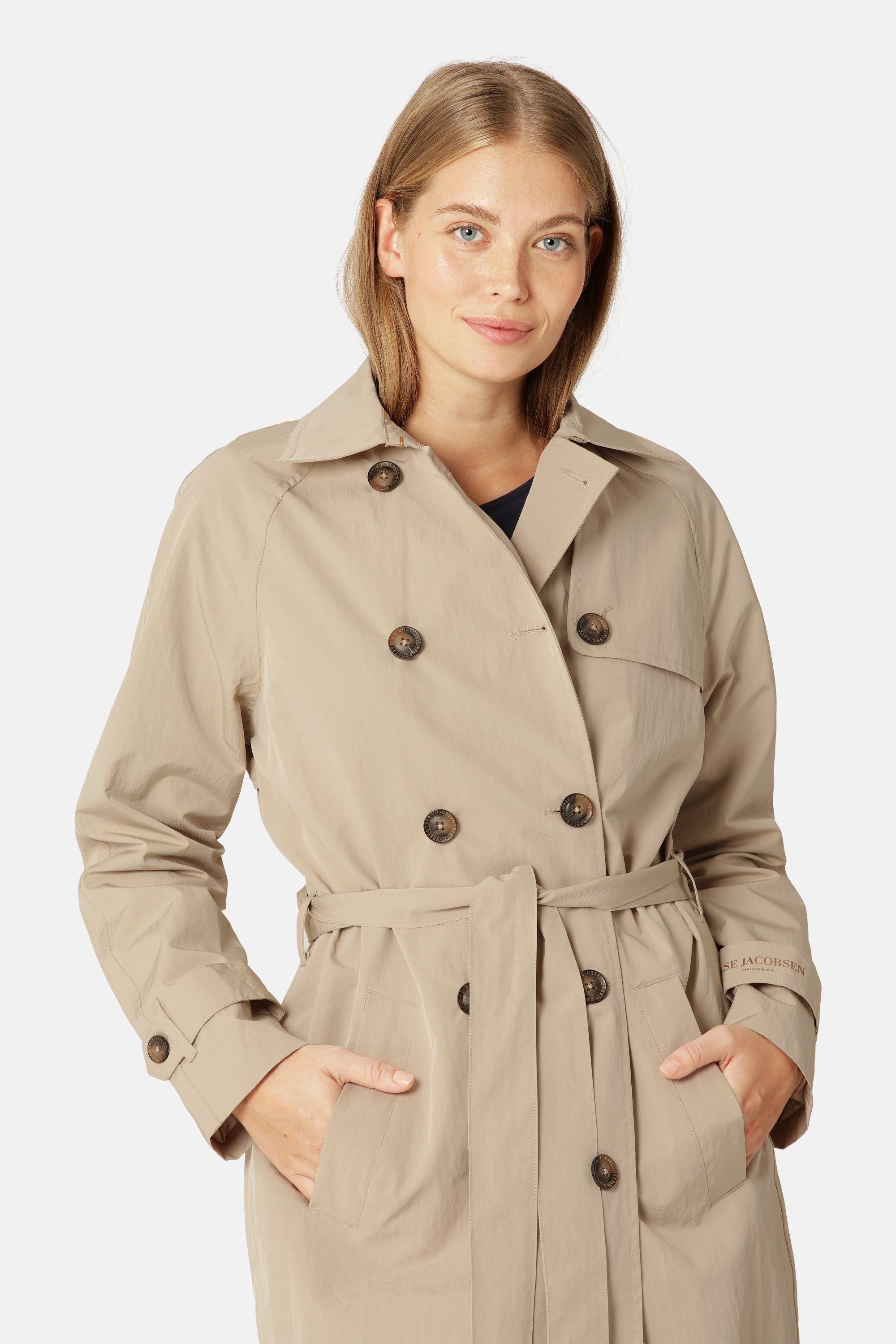 Technical Trench Raincoat - White Pepper
