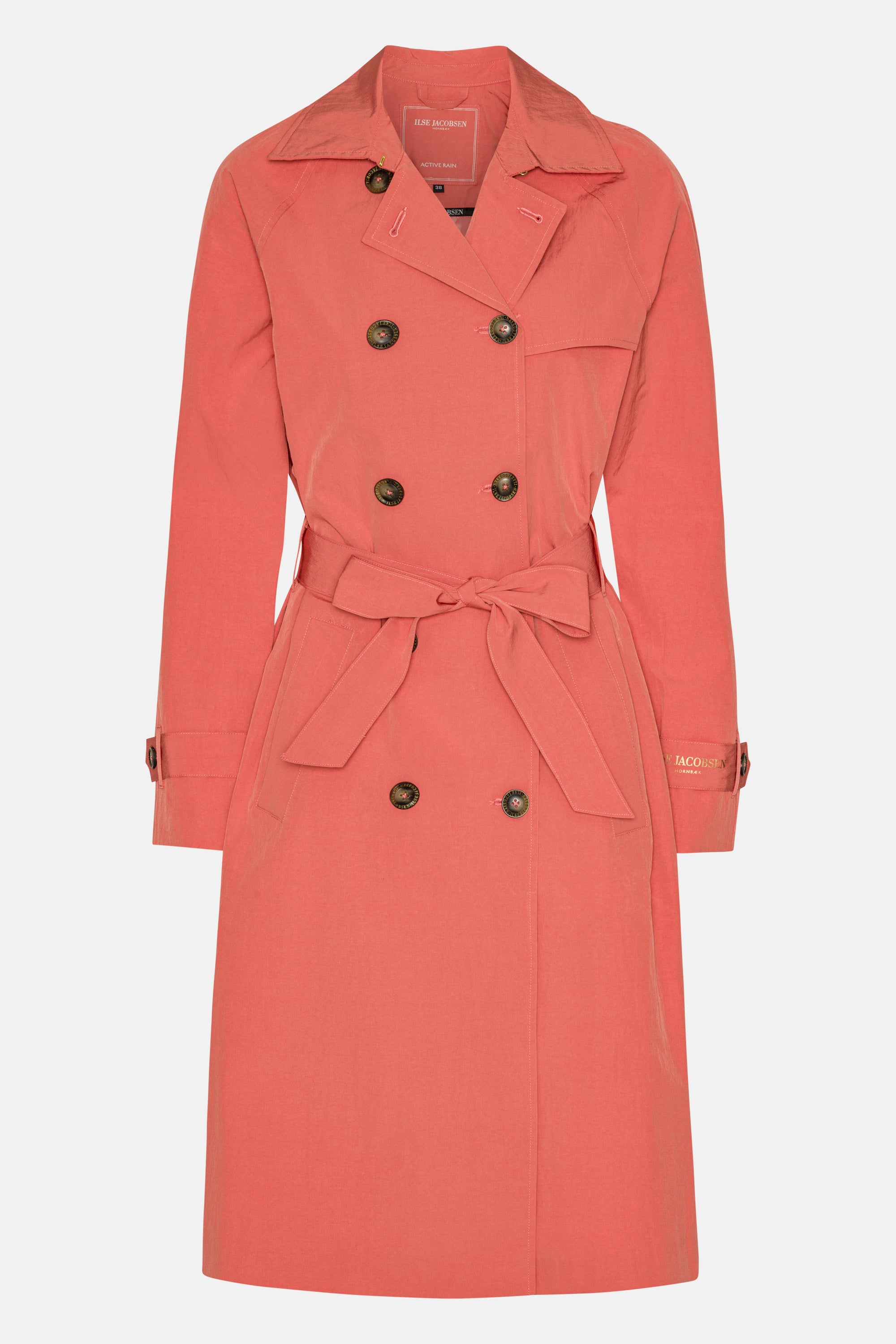 Technical Trench Raincoat - Spiced Coral
