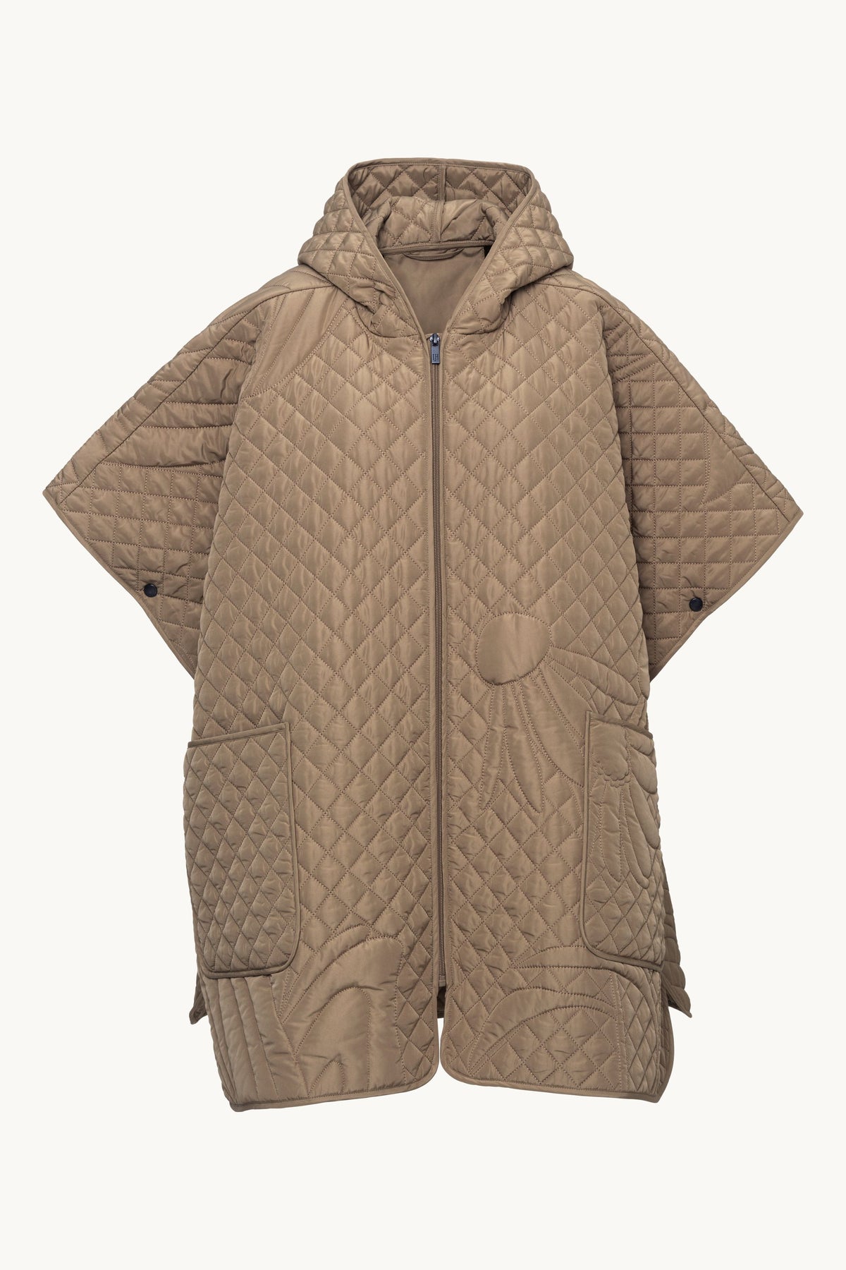 Quilted Poncho - Sepia Tint