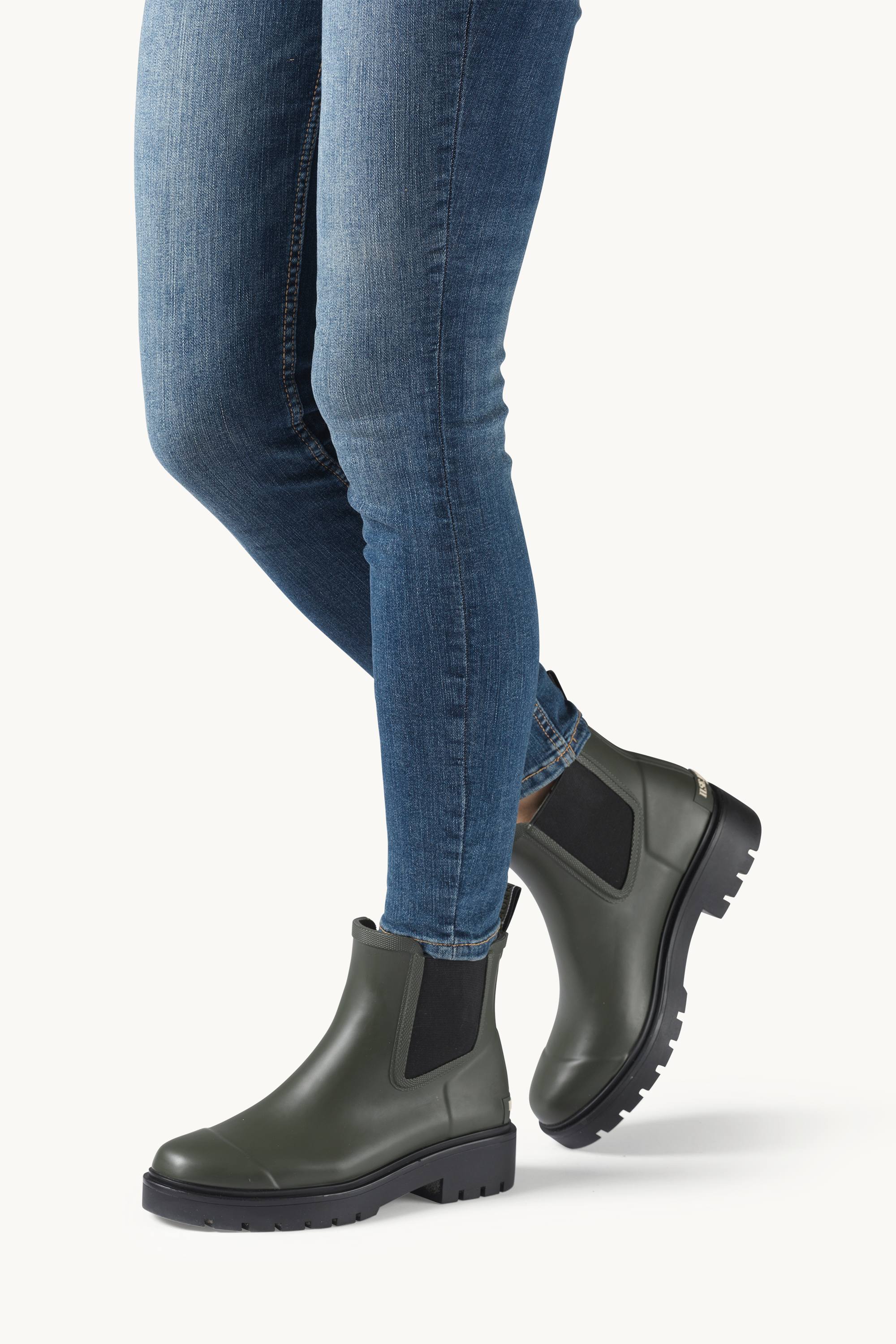Chelsea Rain Boots - Army Black